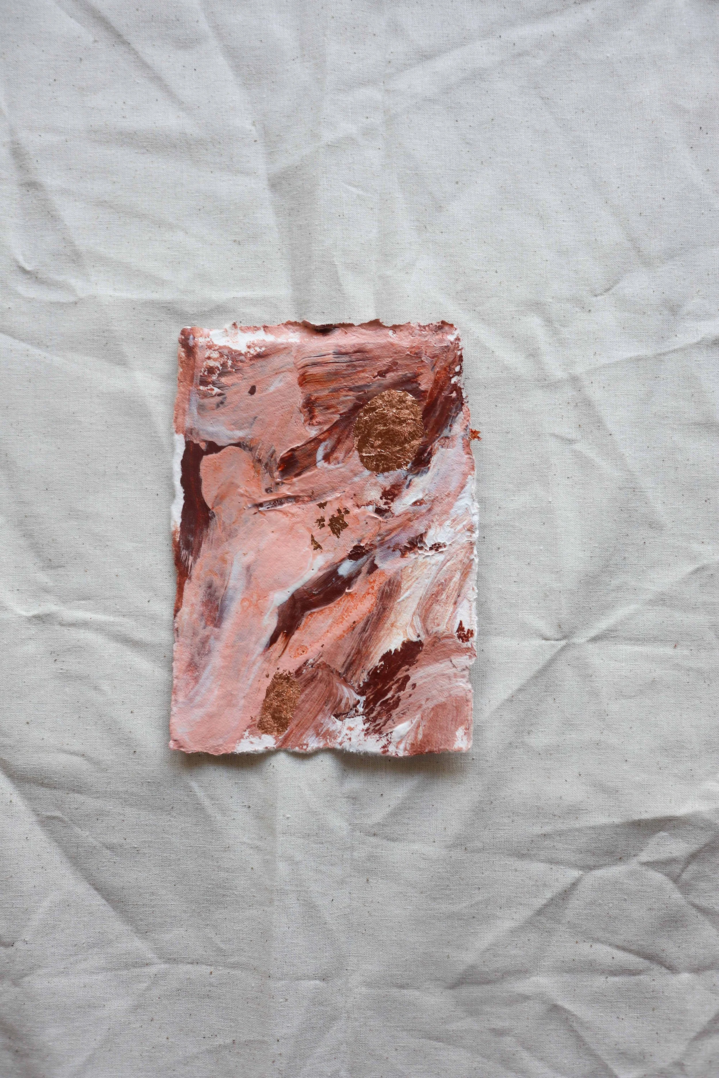 #3 Mini abstract on handmade paper