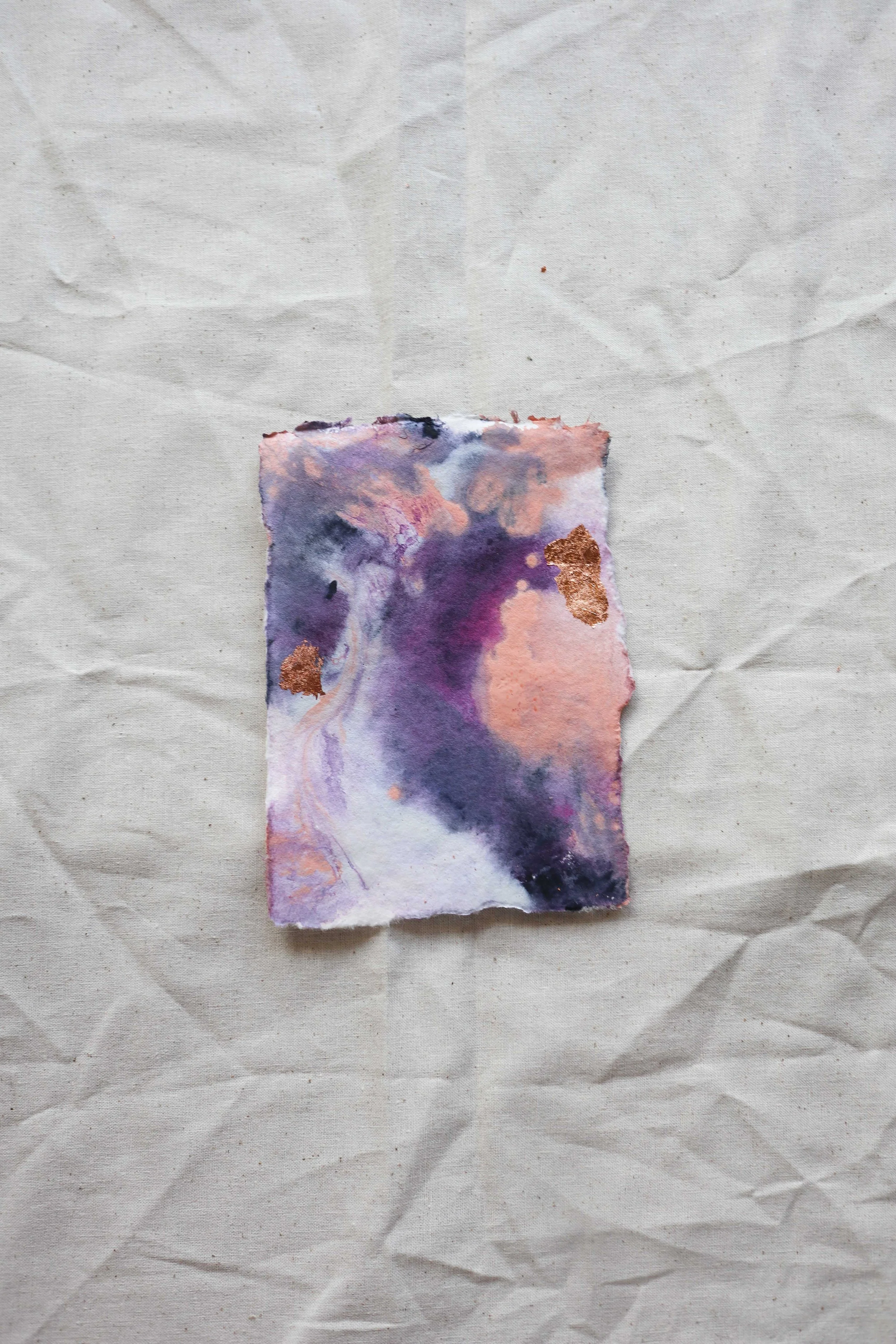 #8 Mini abstract on handmade paper