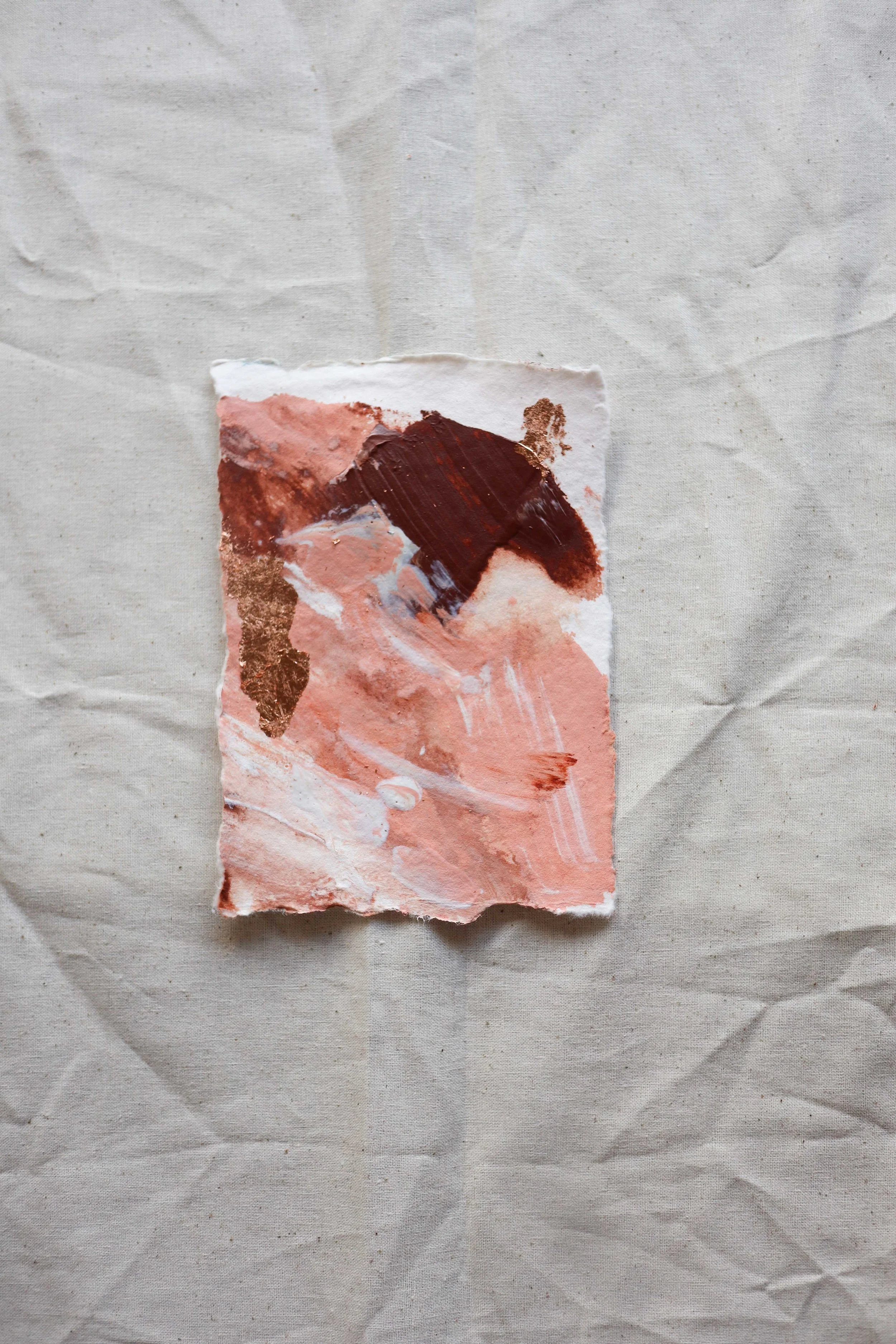 #5 Mini abstract on handmade paper