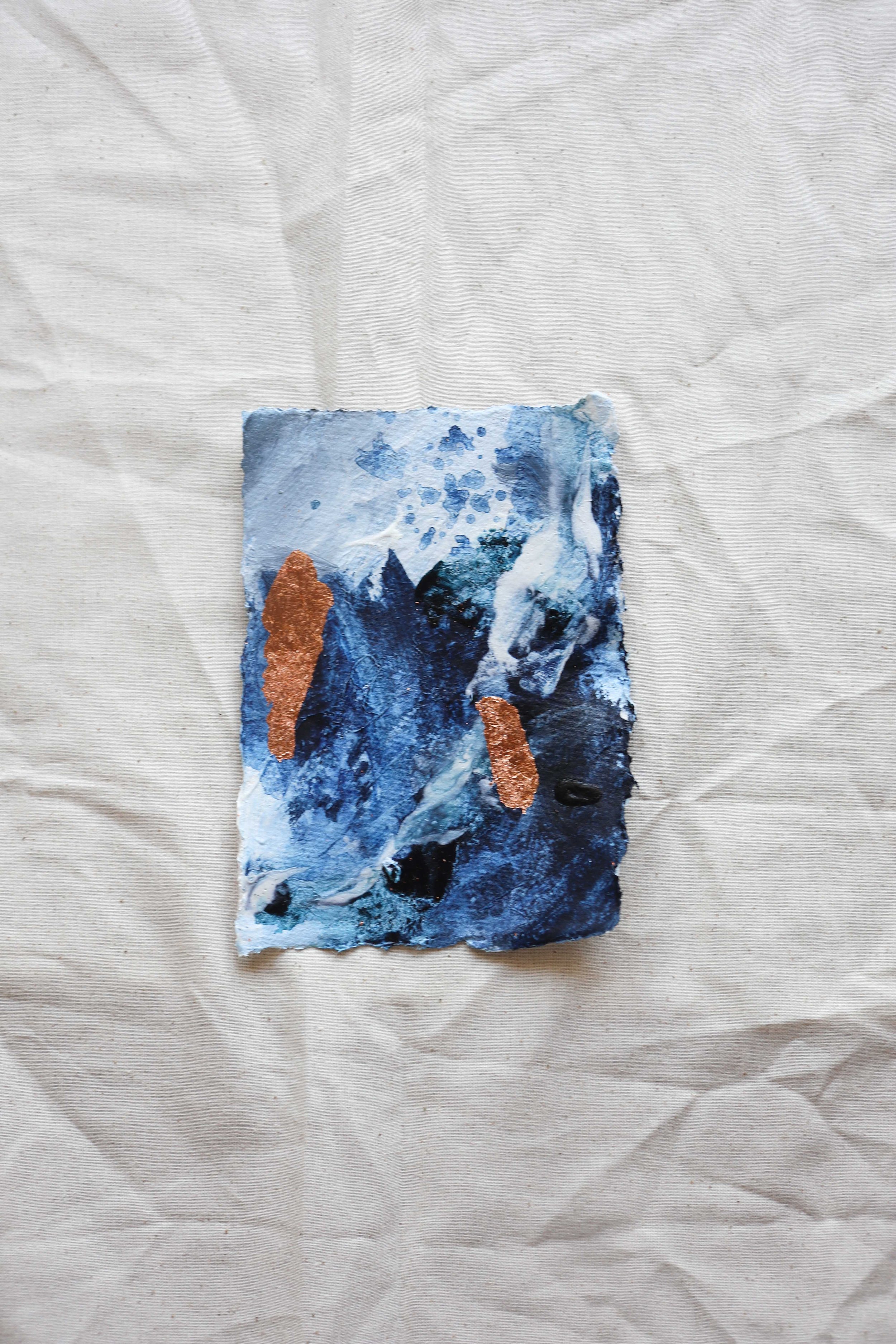 #2 Mini abstract on handmade paper