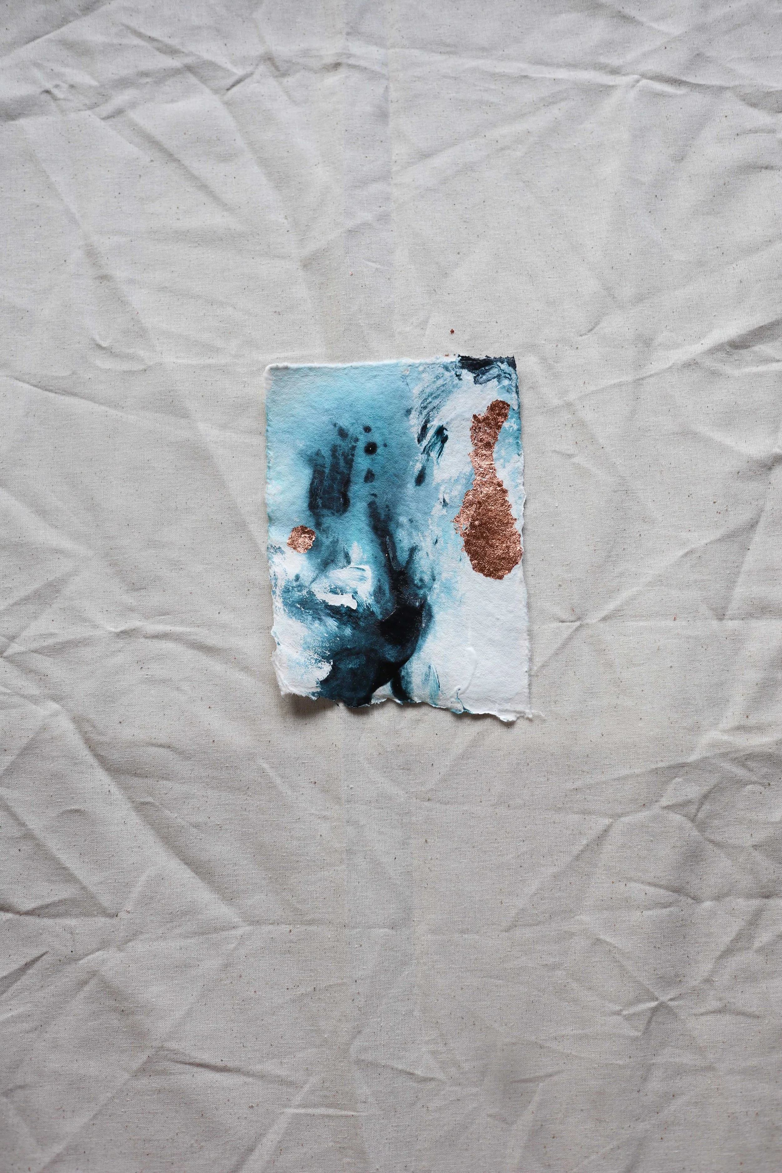 #10 Mini abstract on handmade paper