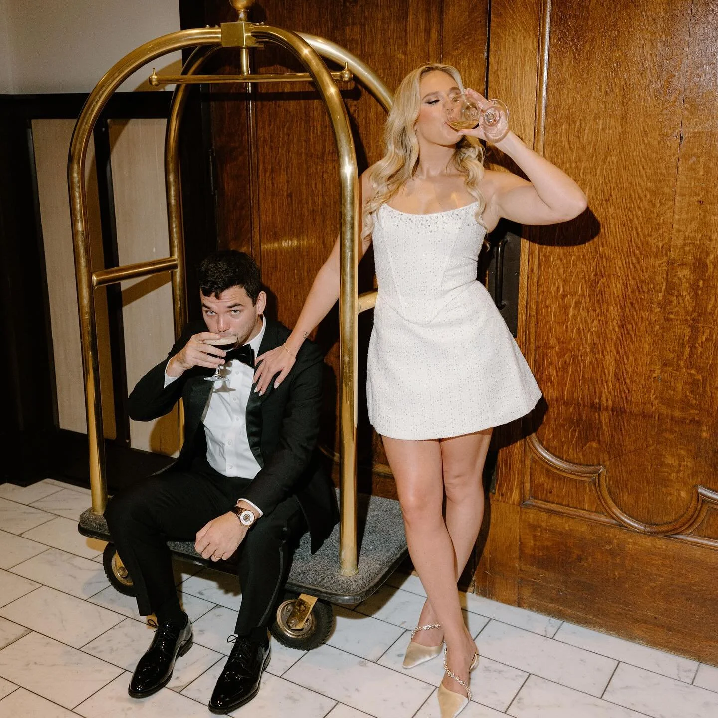 Let’s just say the White City Ballroom had no idea what it was in for… Cheers to the coolest of cool — Mr. and Mrs. Smith.
Venue: @chicagoathletichotel 
Photo: @morganmcintire_ 
DJ: @mc.mp3 
Piano: @mattpetersonmusic 
Floral: @pet