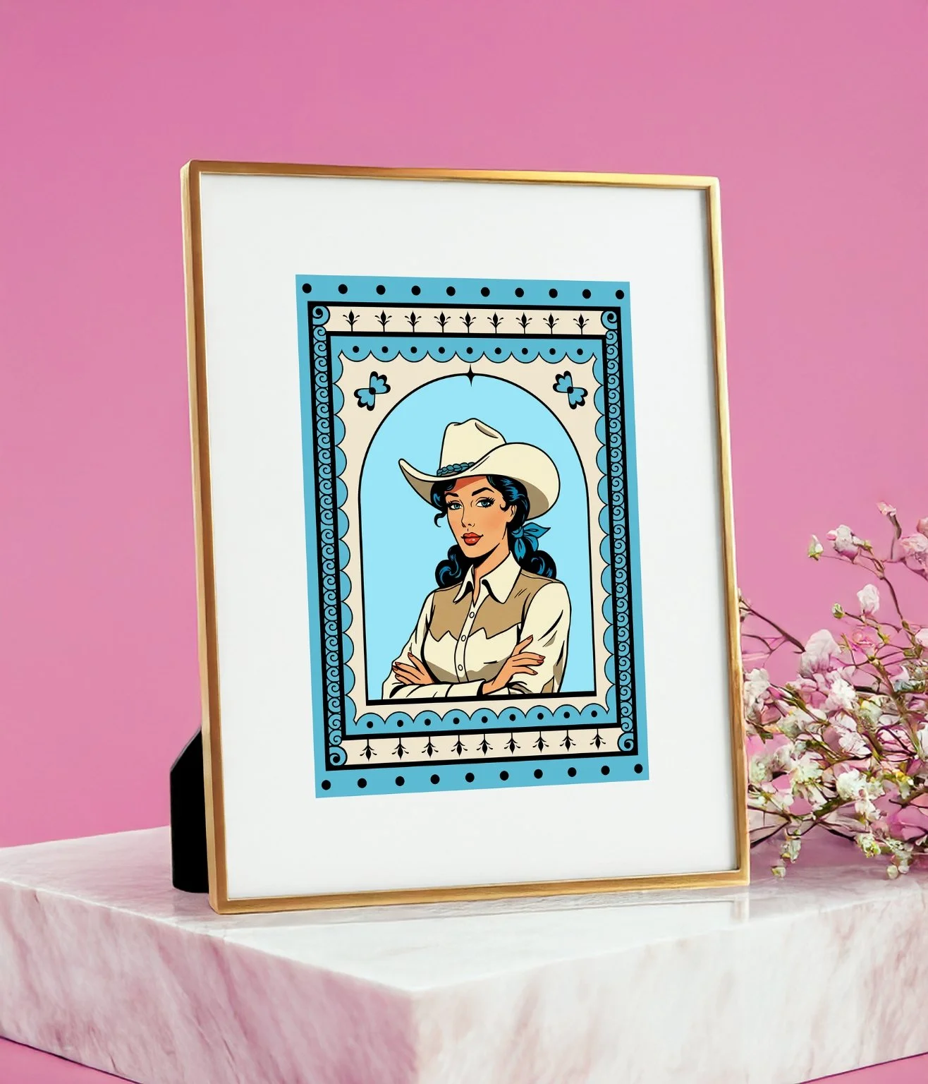 Framed Cowgirl Prints