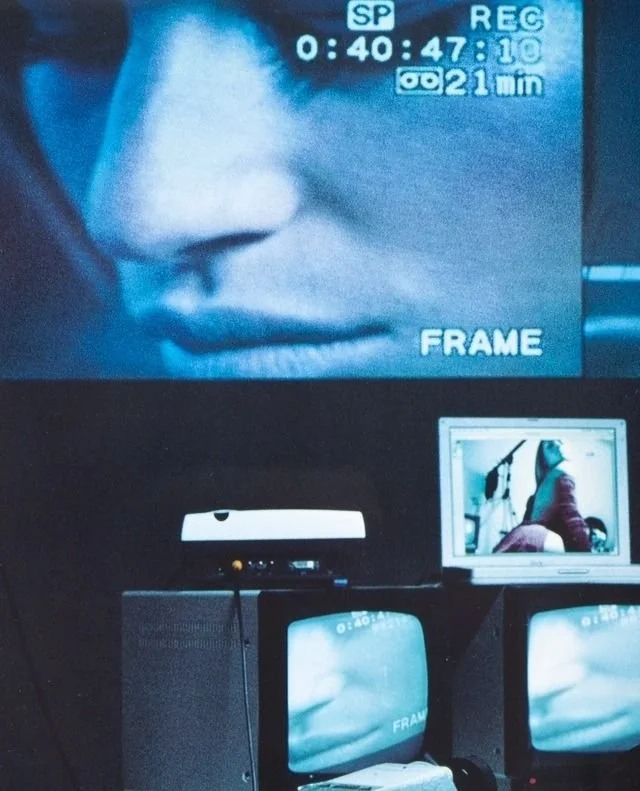 A vintage photograph of 90s technology, inspired by the paranoid tone of Empire