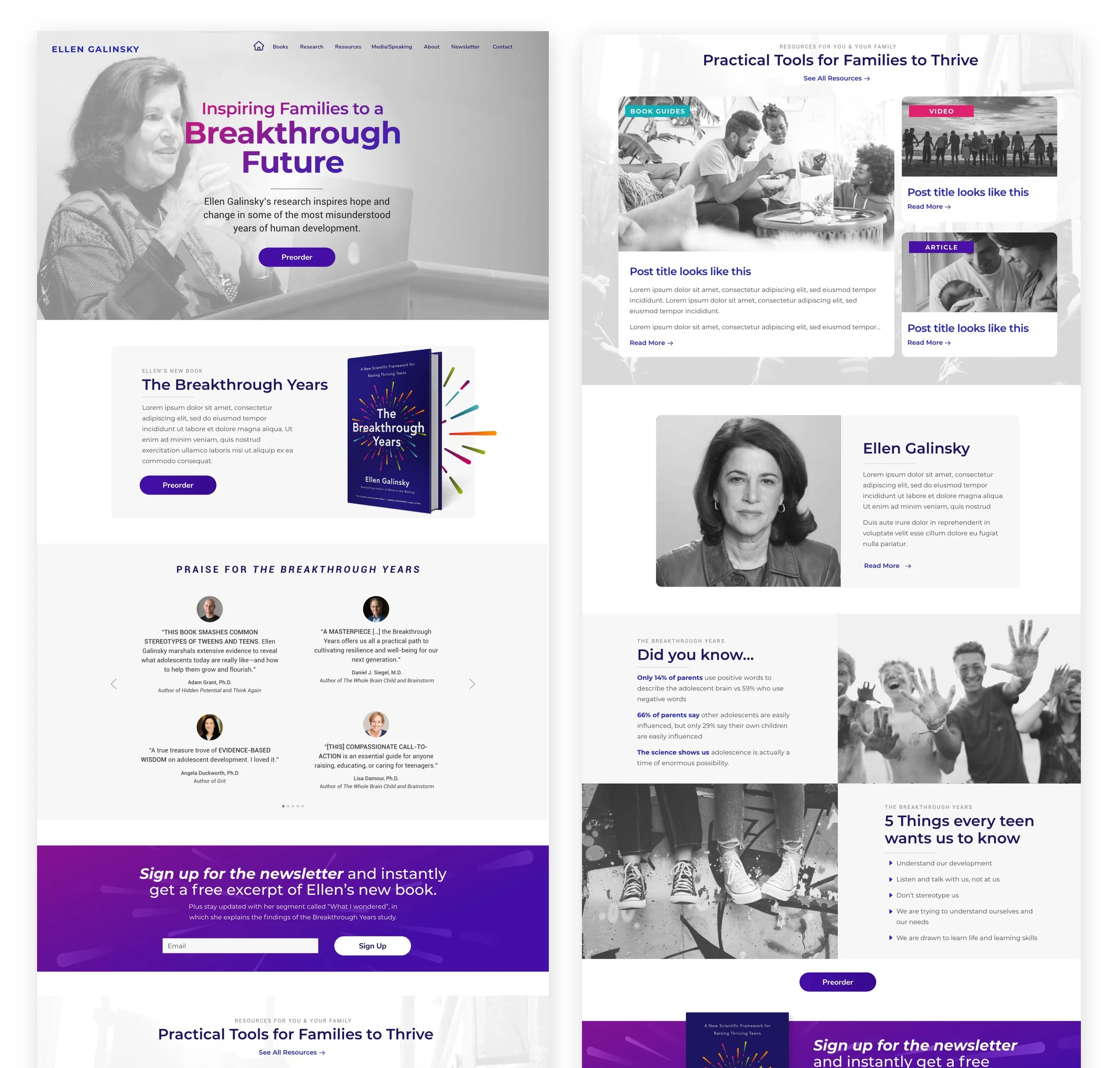Website Branding Ellen Galinsky