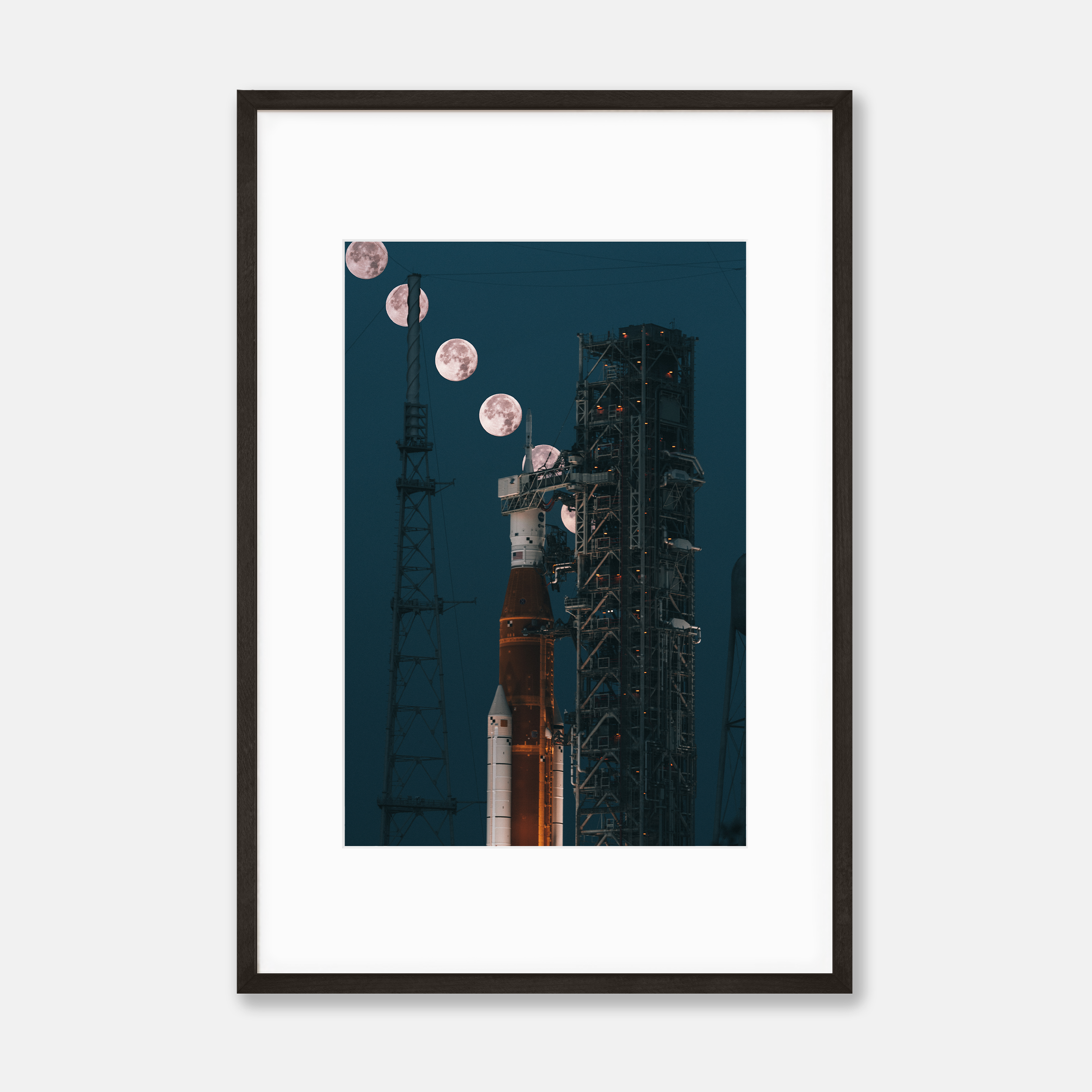 ARTEMIS I & The Supermoon Sequence — Framed Print