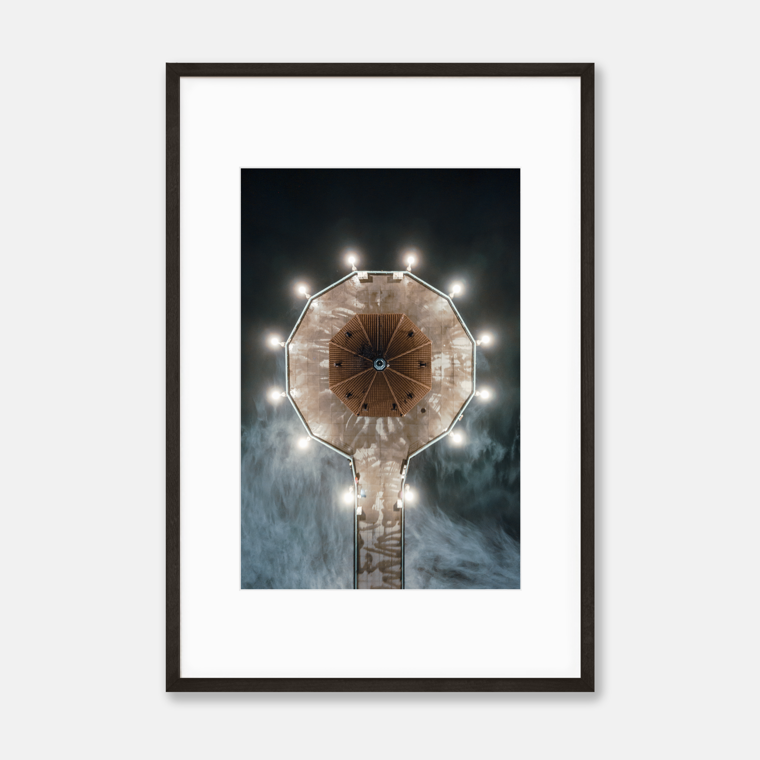 Manhattan Beach Pier at Night — Framed Print