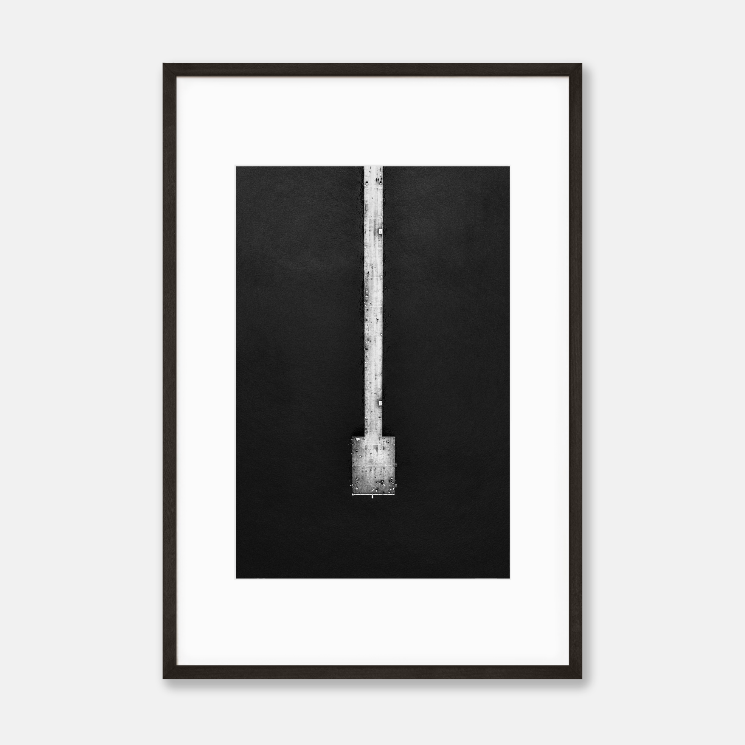 Hermosa Beach Pier (DARK MODE) — Framed Print