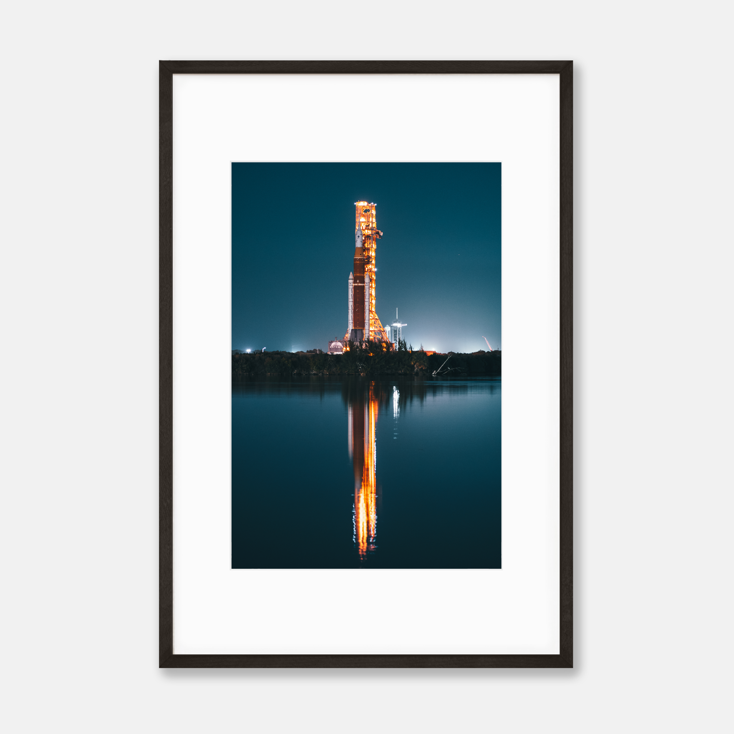 ARTEMIS I Reflection — Framed Print