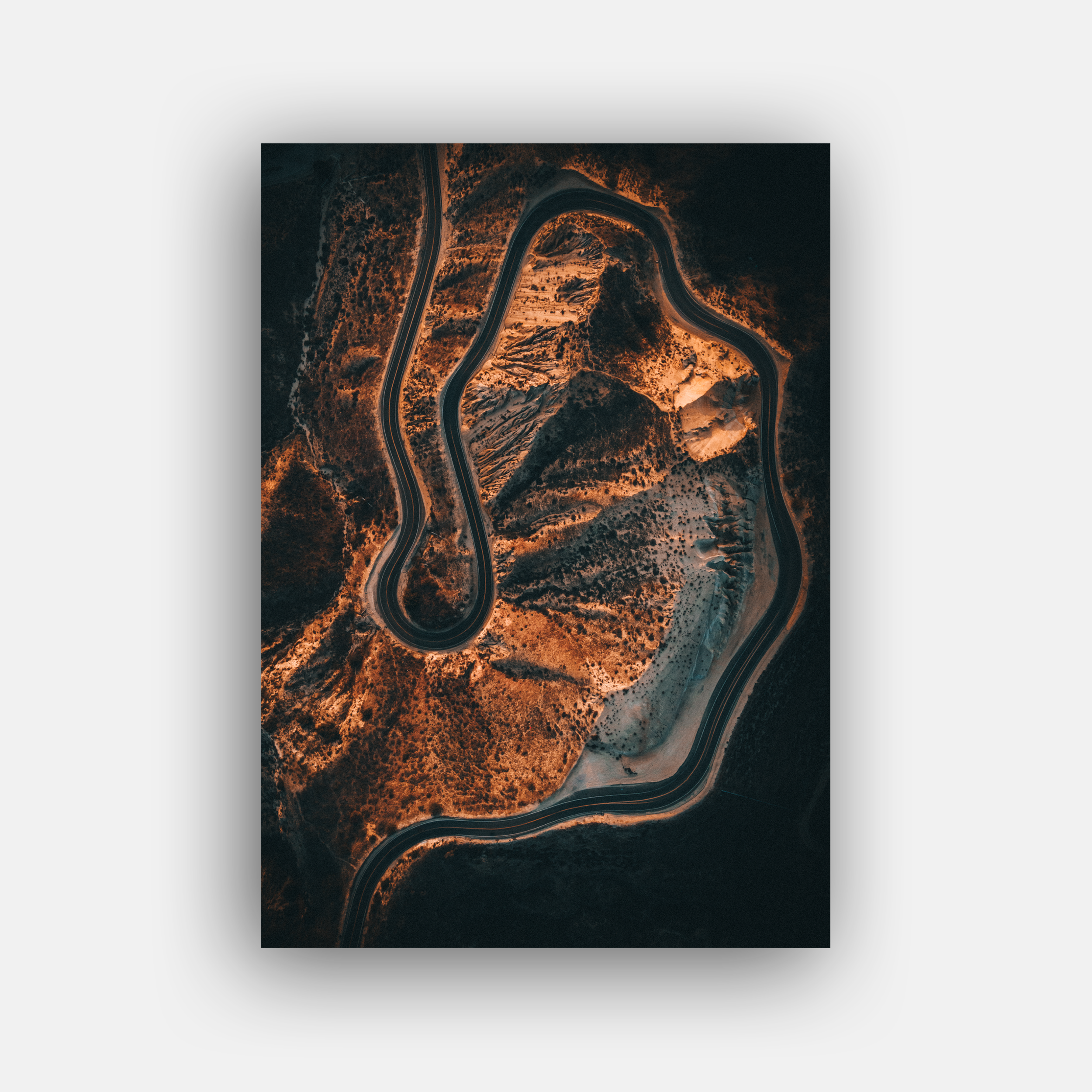 Sunset of Grimes Canyon (Topdown)