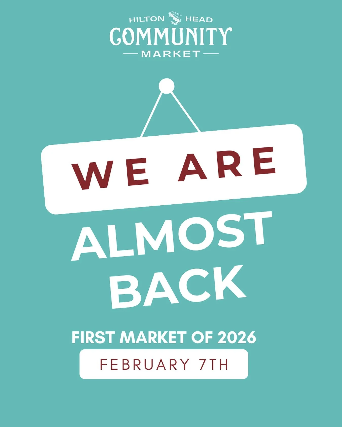 We are almost back!

See you next Saturday, February 7th, for our first market of 2026.

Share and tag a friend to spread the local love!

#hiltonheadisland #farmersmarket #shoplocal