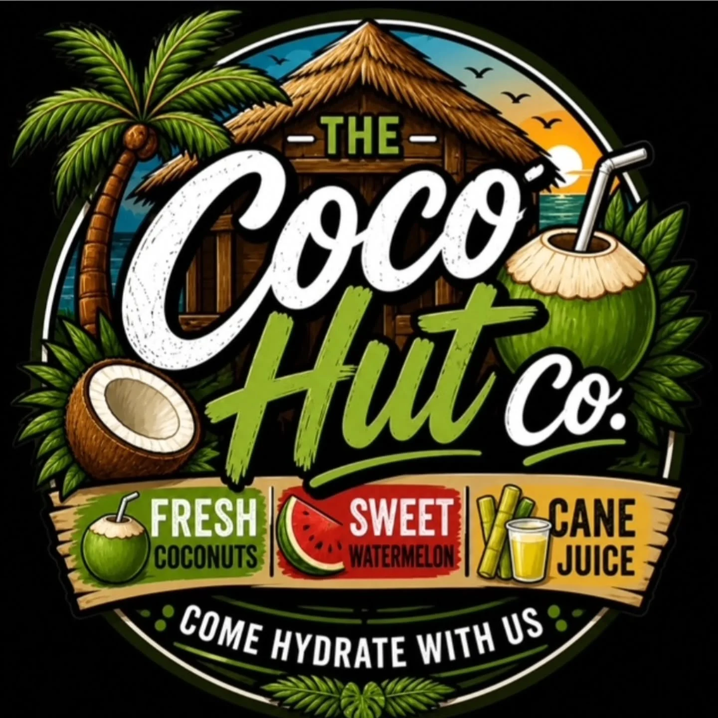 The Coco Hut Co. is joining our market! Come on over and get your refreshing coconut water!