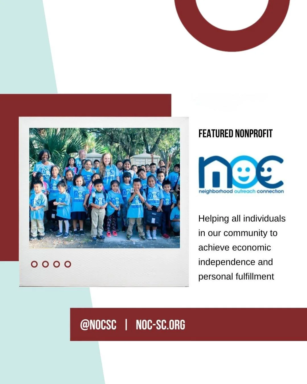 June Featured Nonprofit: Neighborhood Outreach Connection (NOC)

This month, we are honored to feature Neighborhood Outreach Connection (NOC), an organization dedicated to helping individuals and families across Beaufort County achieve economic indep