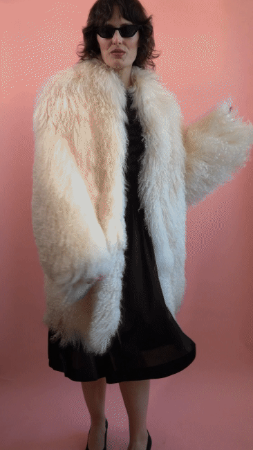 1980s Curly Lamb Fur Coat | XS, S, M, L, XL