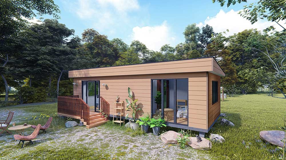 Foldable House - Granny Flat - Darwin
1 Bedroom 1 Living 1 Kitchen 1 Bathroom Area:40㎡
Foldable house, with advanced folding technology, has completed about 80% of the pre-installation in the factory, folded and loaded into the container for transp
