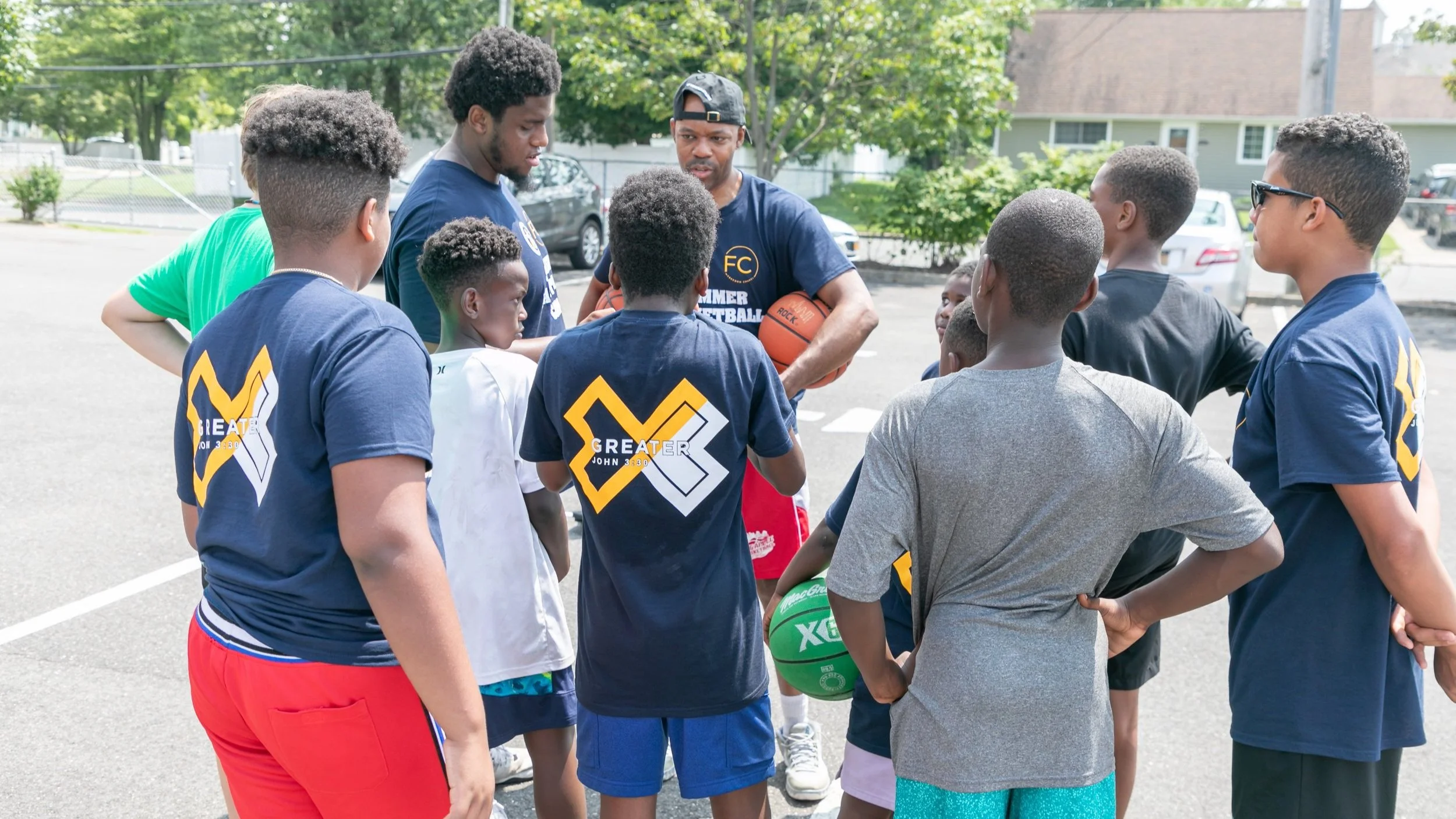 Elite Hoops Basketball Camp - Amityville NY Kids receiving coaching
