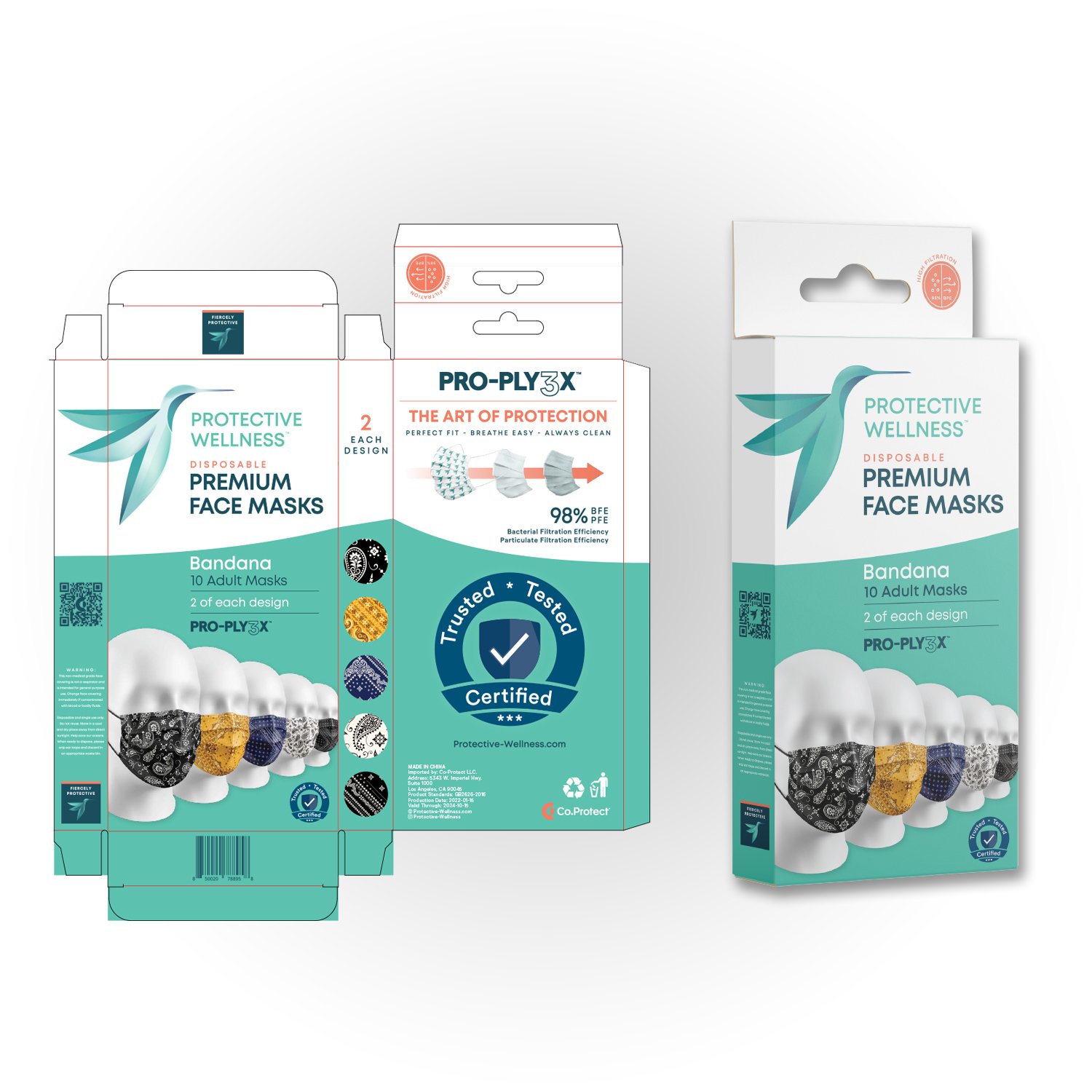 PW Packaging - Flat + Rendered