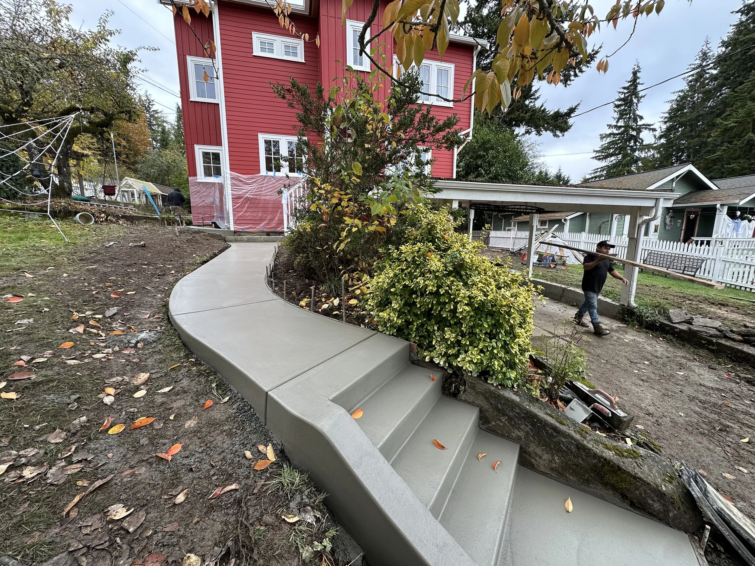 Concrete Walkway Installation in Wedgwood, Seattle, WA - Residential Project