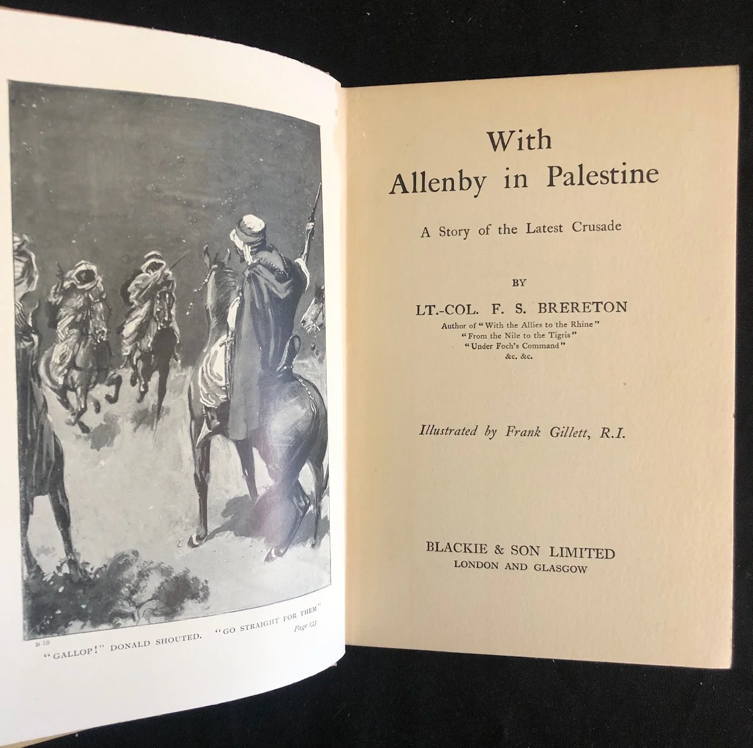 ith Allenby in Palestine by Lt.-Col. F. S. Brereton c.1918