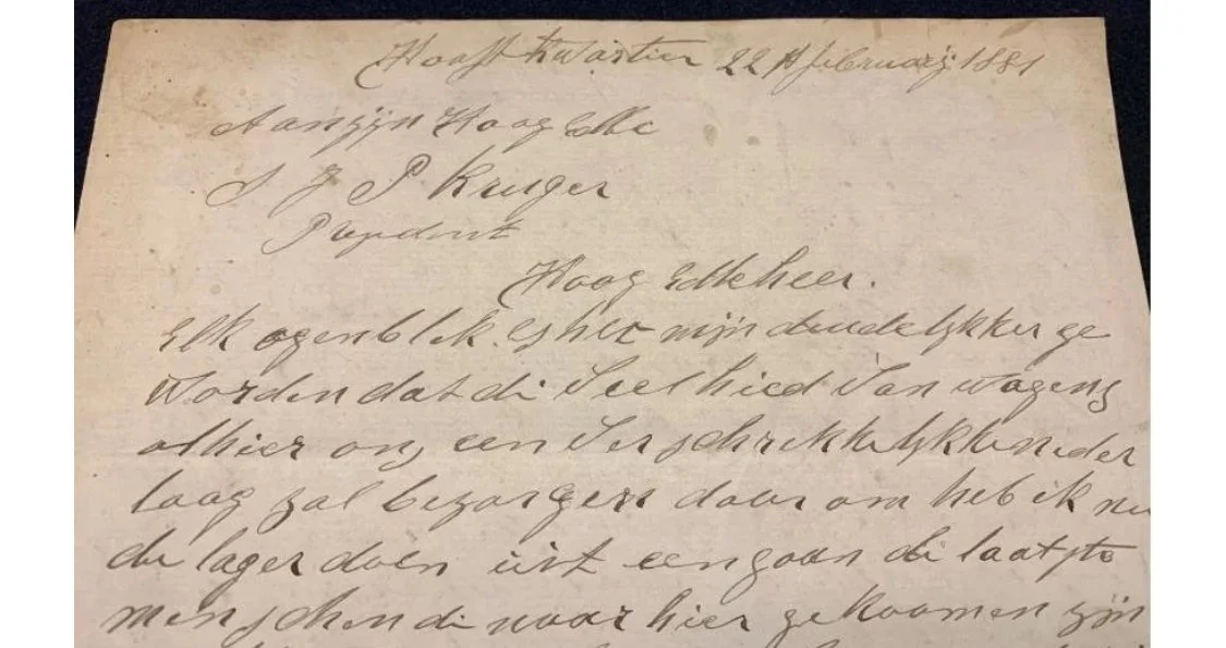 Correspondence Between the Boer Triumvirate 1881