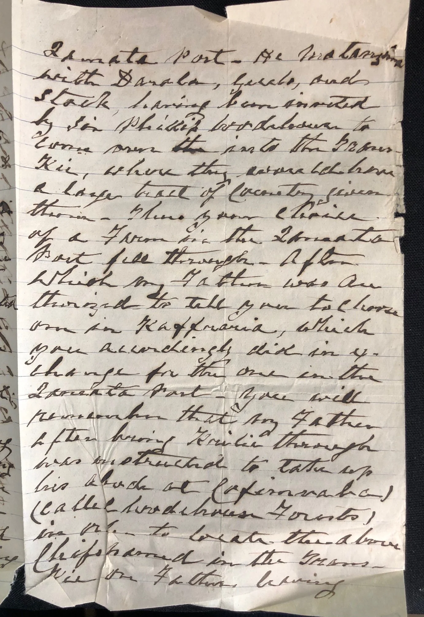 Transkei Land transaction - Possibly between Warner and Henry Francis Fynn jnr