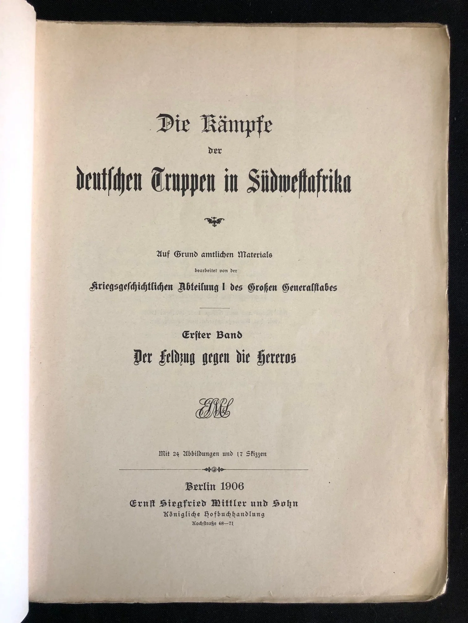 Die Kämpfe der deutschen Truppen in Südwestafrika