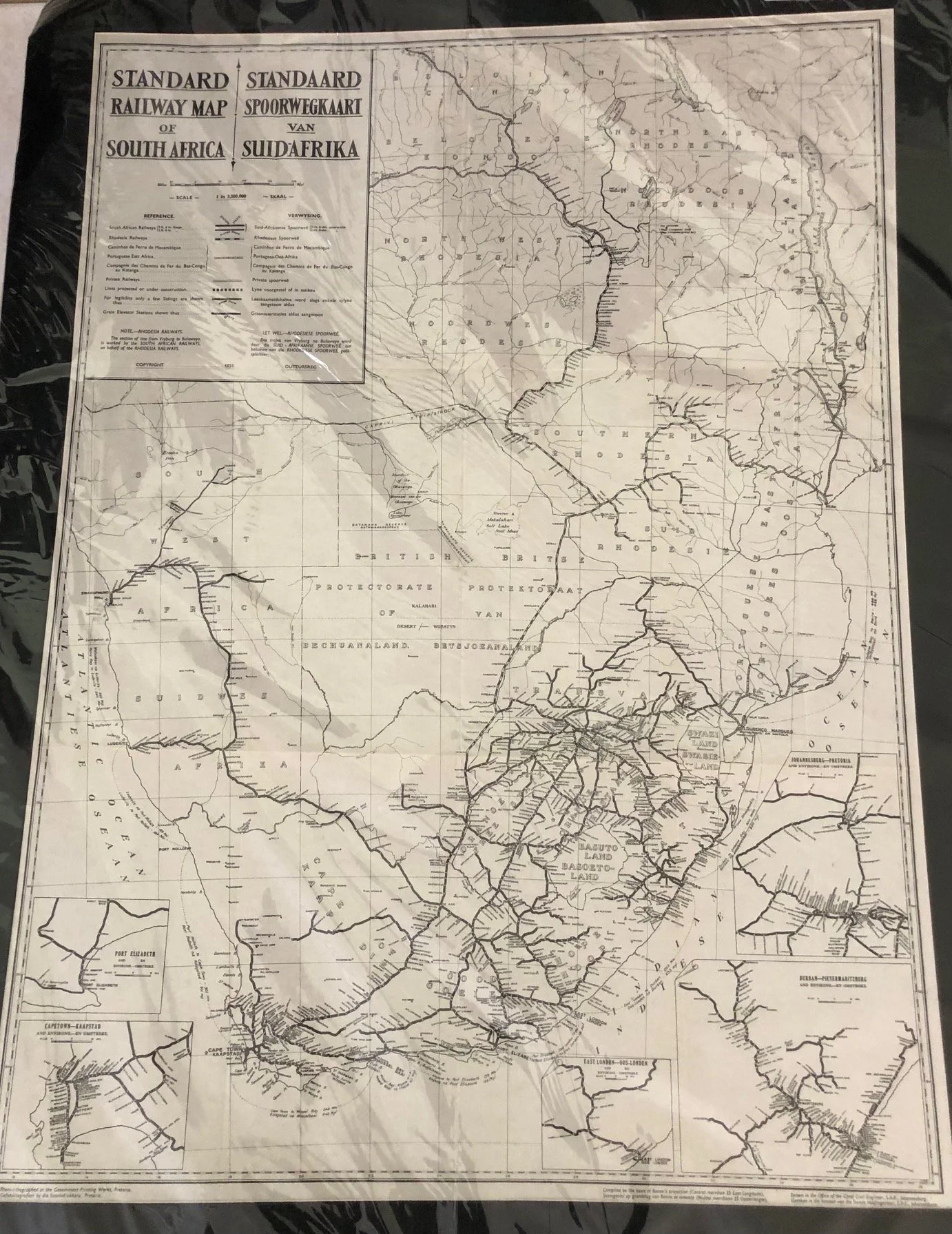 Standard Railway Map of South Africa (1951)