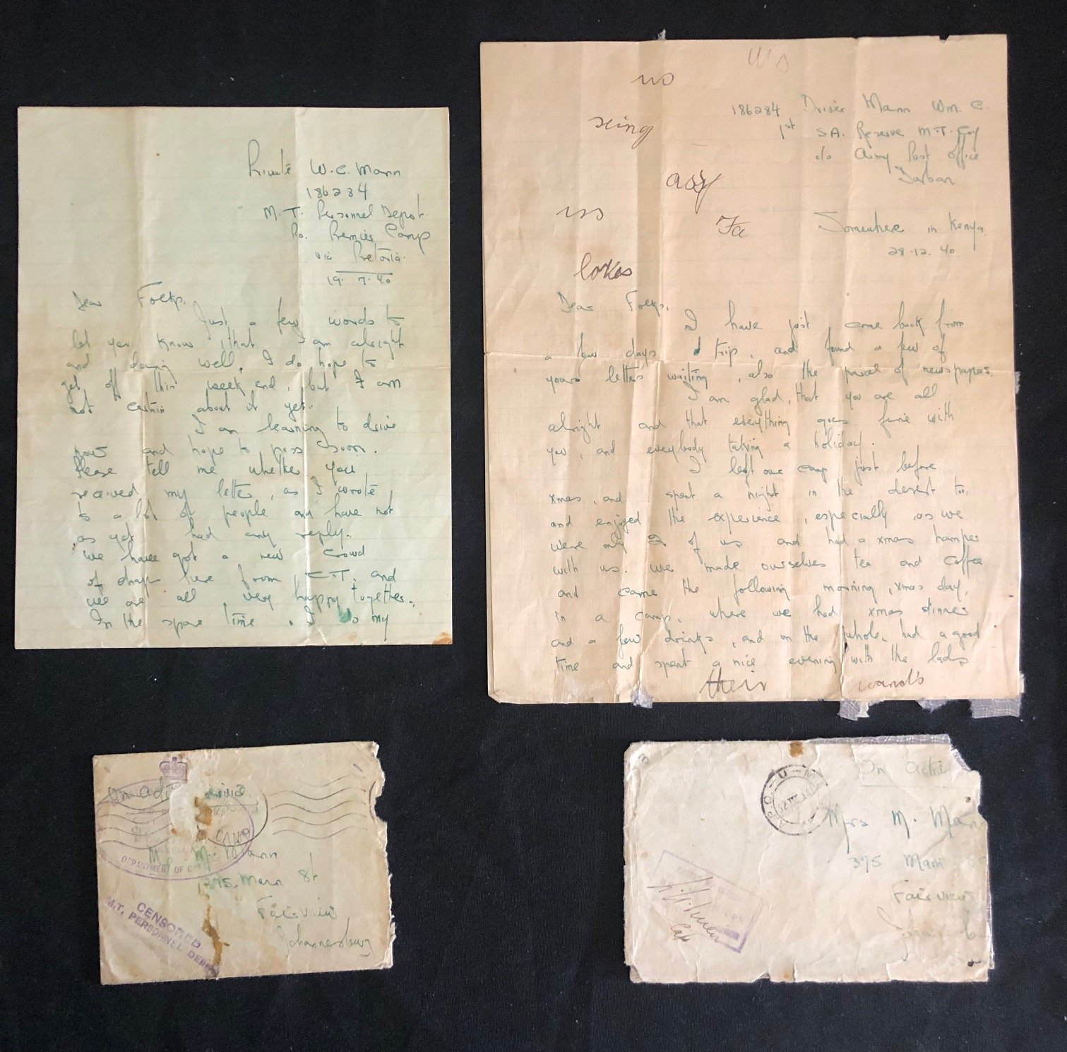 Two Letters From a Trainee: The East African Campaign (1940)