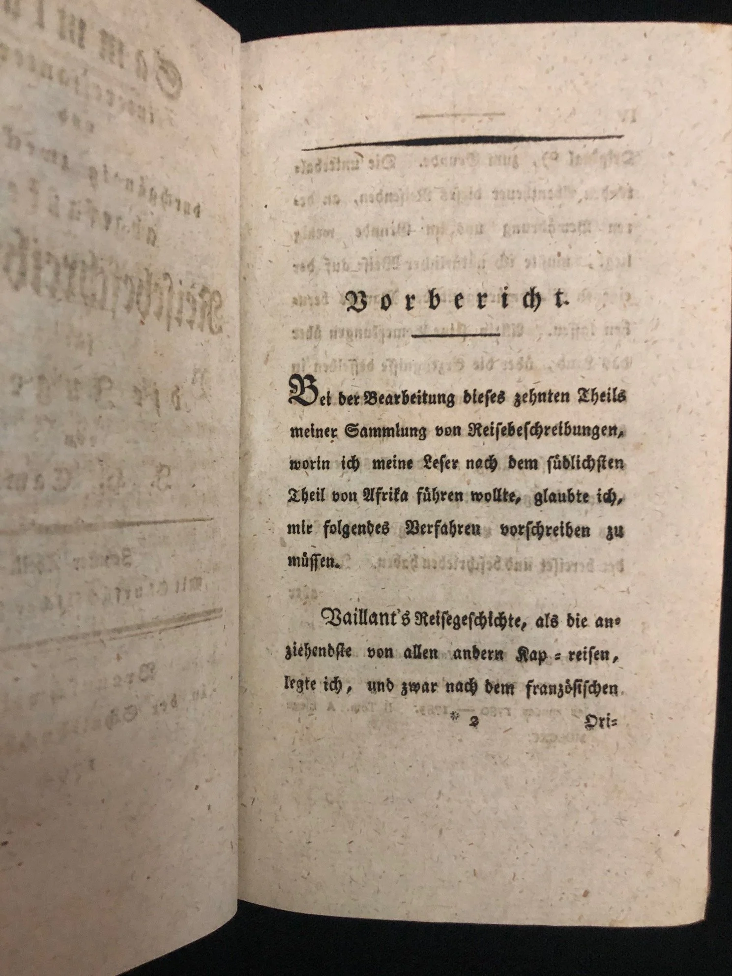 Voyage to the Interior of South Africa (German). 
By François Le Vaillant 1792