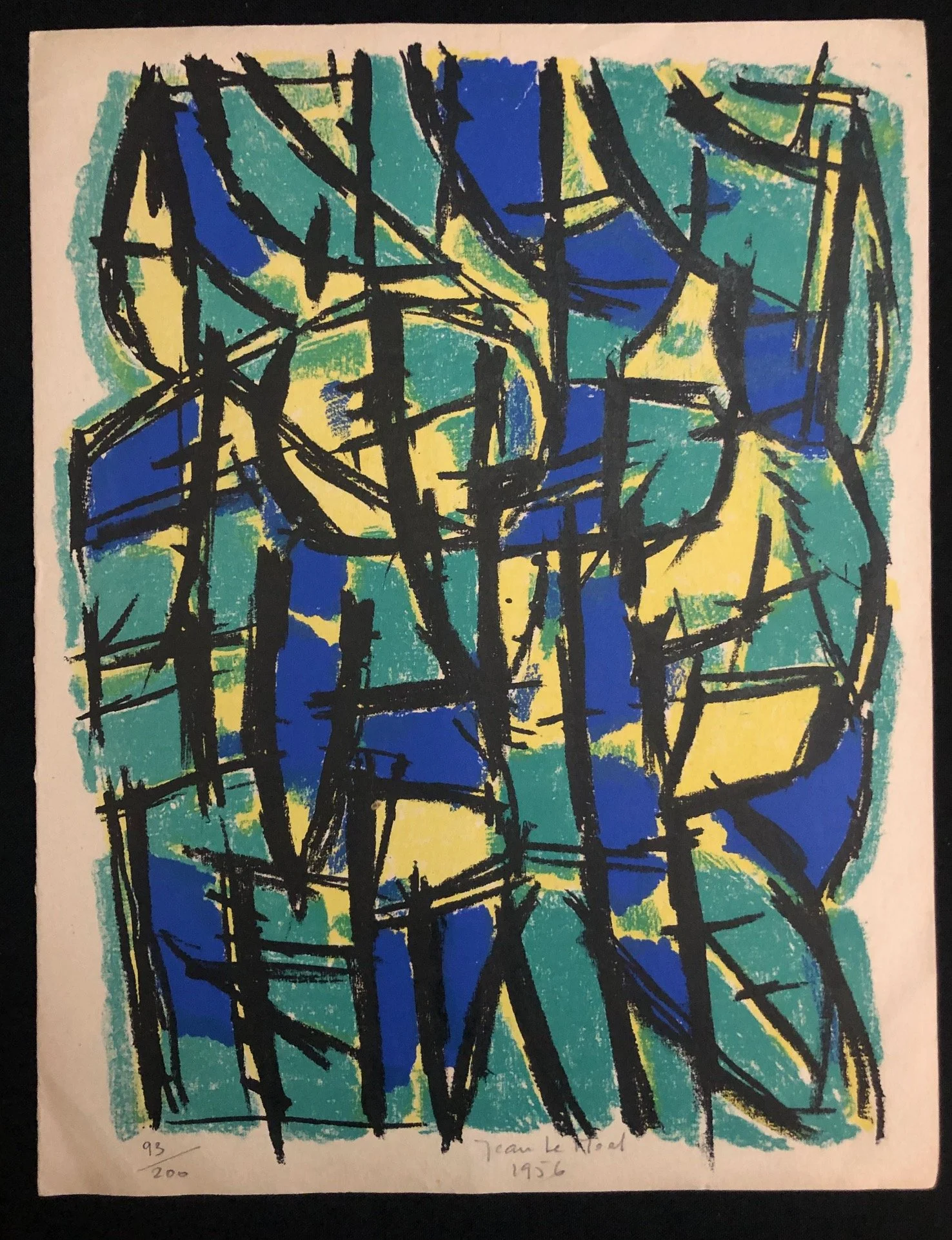 Abstract Lithograph by Jean Le Moal (1956) R1,500