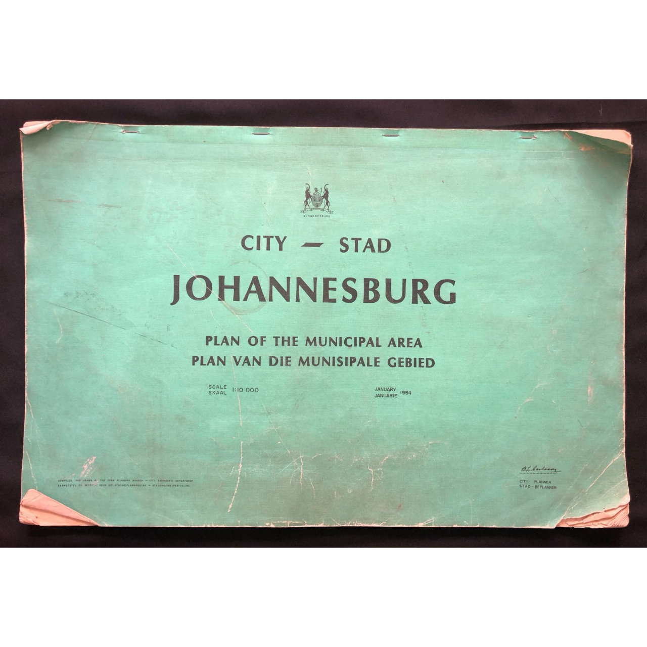 City of Johannesburg: Plan of the Municipal Area (1984) R4,500