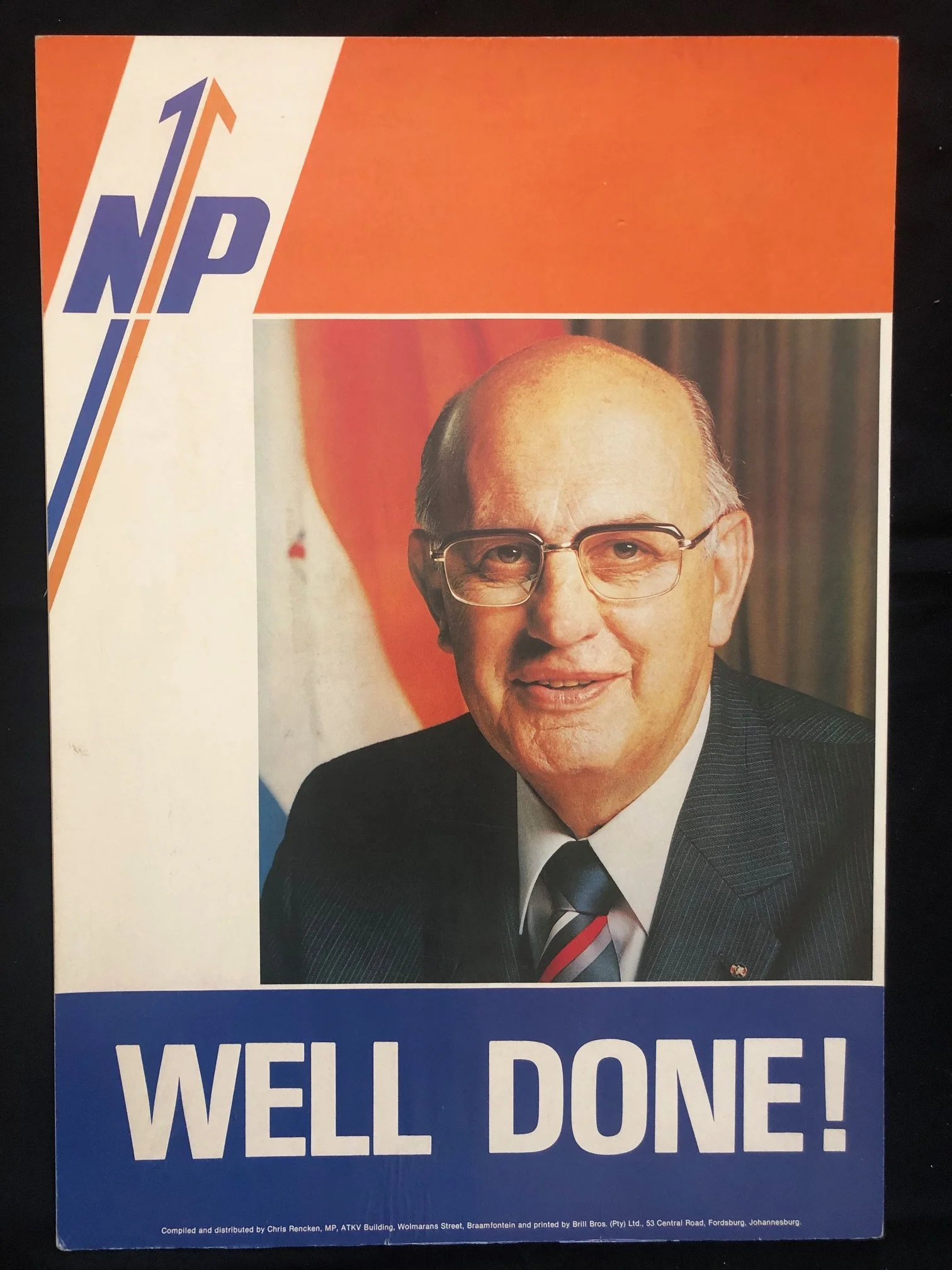 NP Poster featuring P.W. Botha (1984)