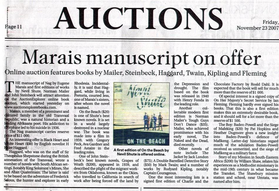 James Findlay appearing in Business Day 23 November 2007