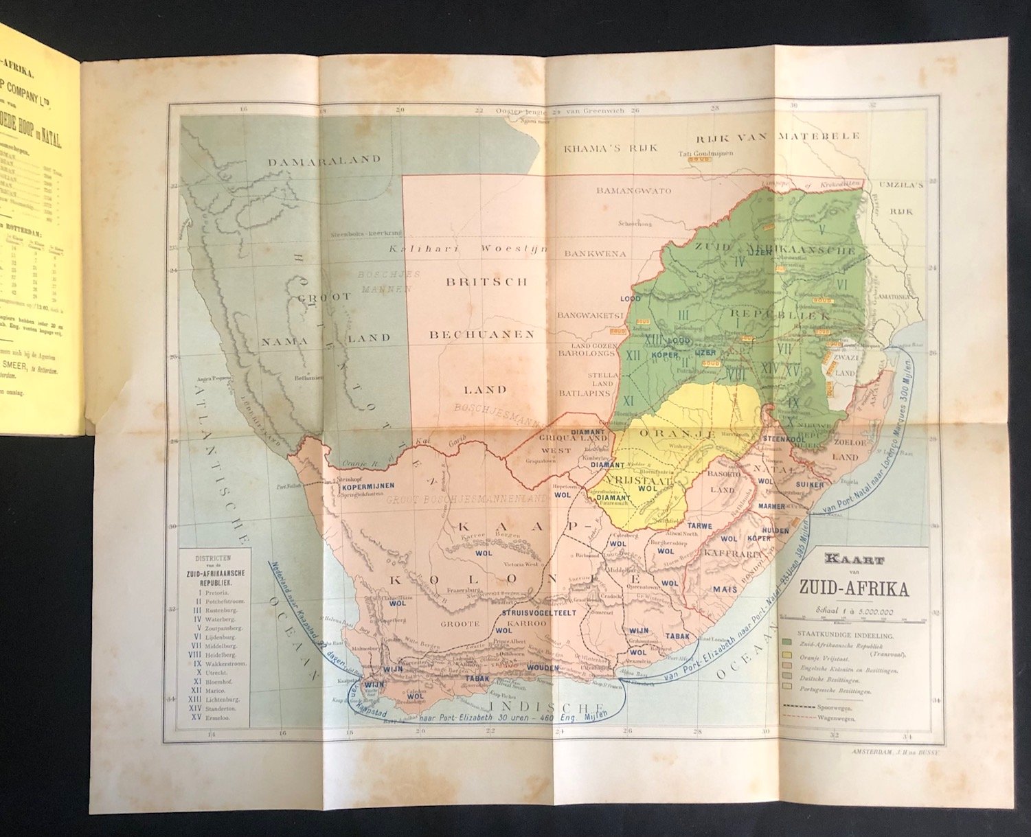 Transvaal en Omliggende Landen (Transvaal and Surrounding Lands). 1889