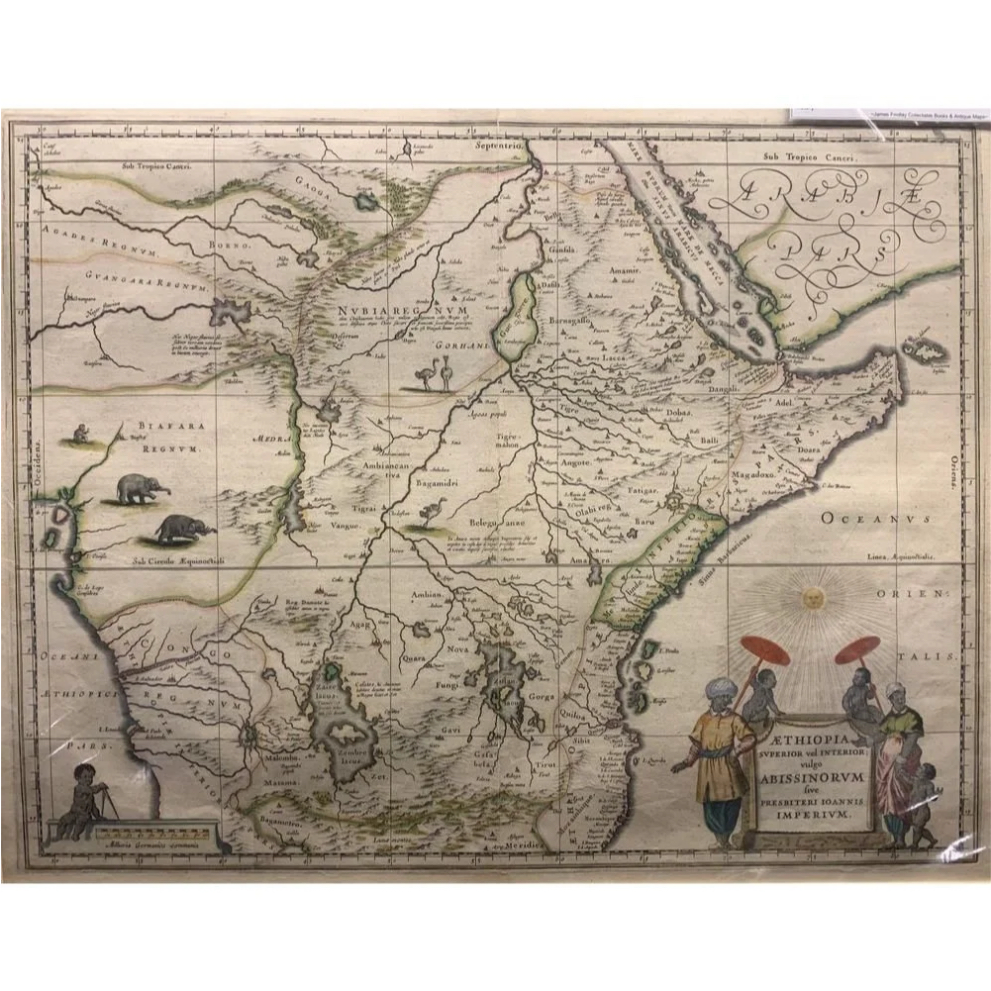 Map of Ethiopia & Abyssinia By Willem Janszoon Blaeu c.1640