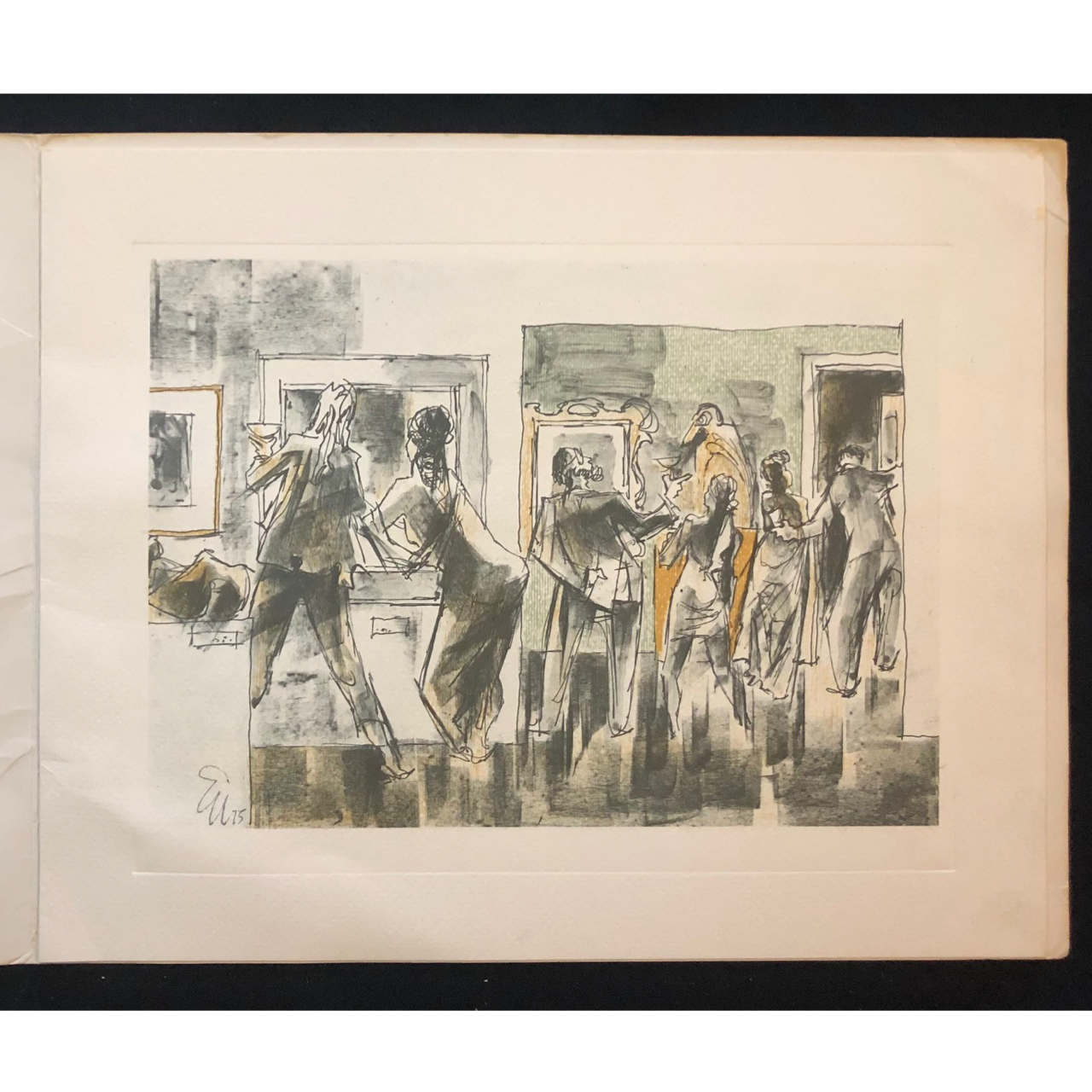 Invitation with original, signed etching by Ernest Ullmann (1975) R1,000
