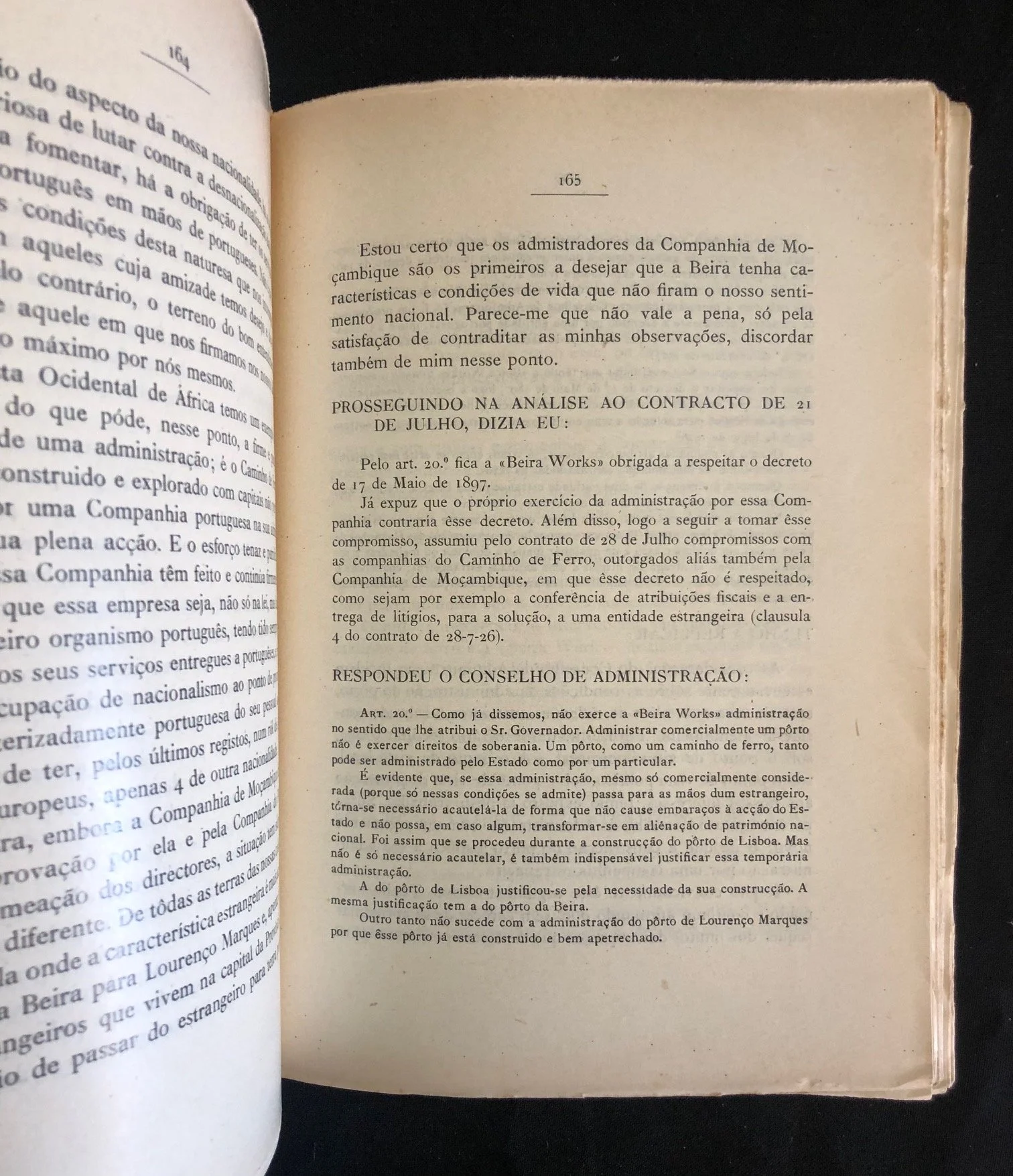 A Questão do Pôrto da Beira (The Question of the Port of Beira) (1927)