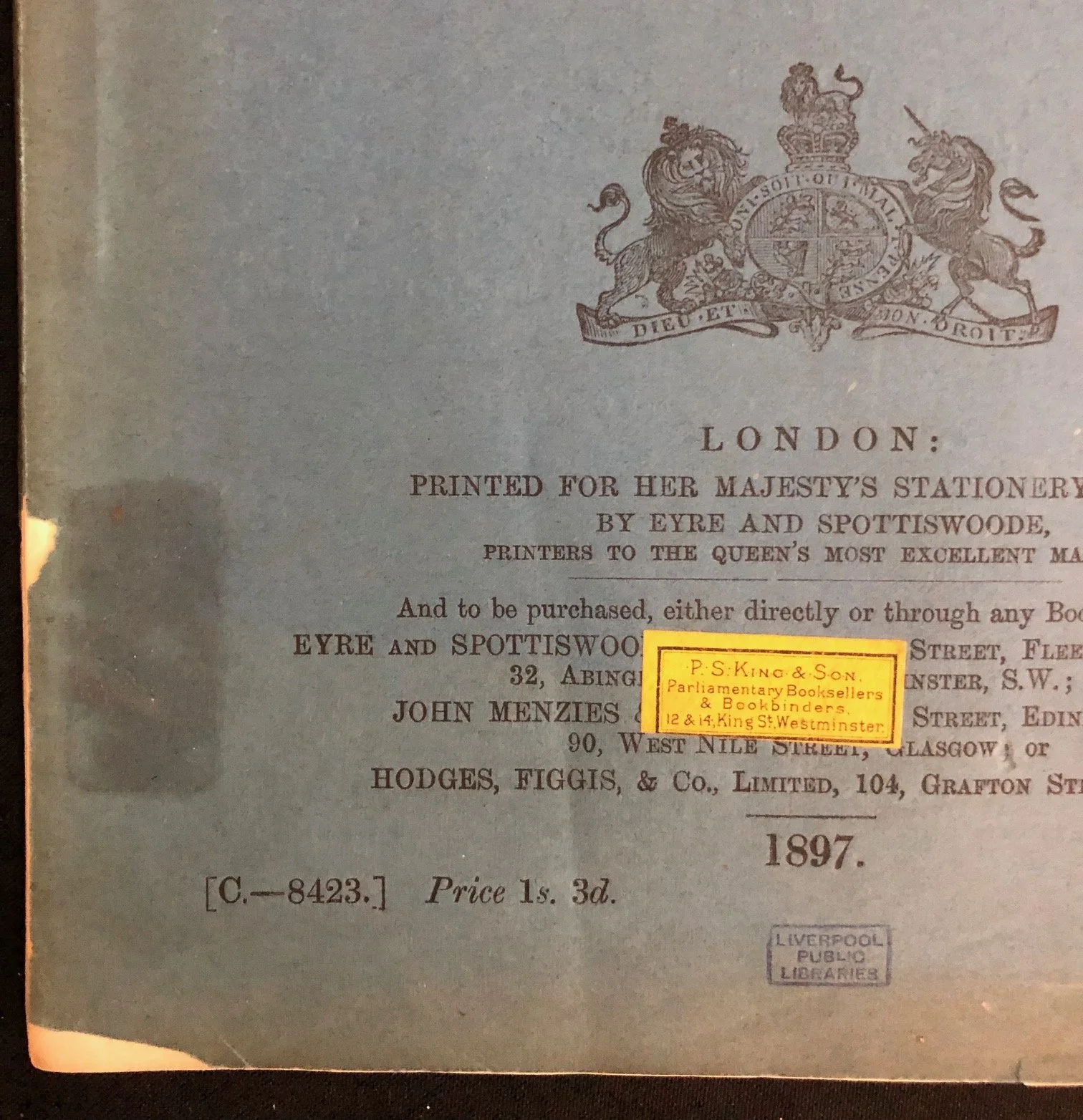 Blue Book: Jameson Raid December 1895–January 1896 (1897) 
