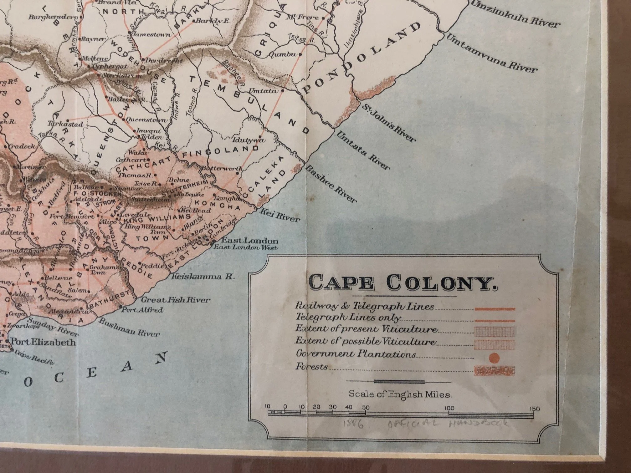 Map of the Cape Colony (1886)