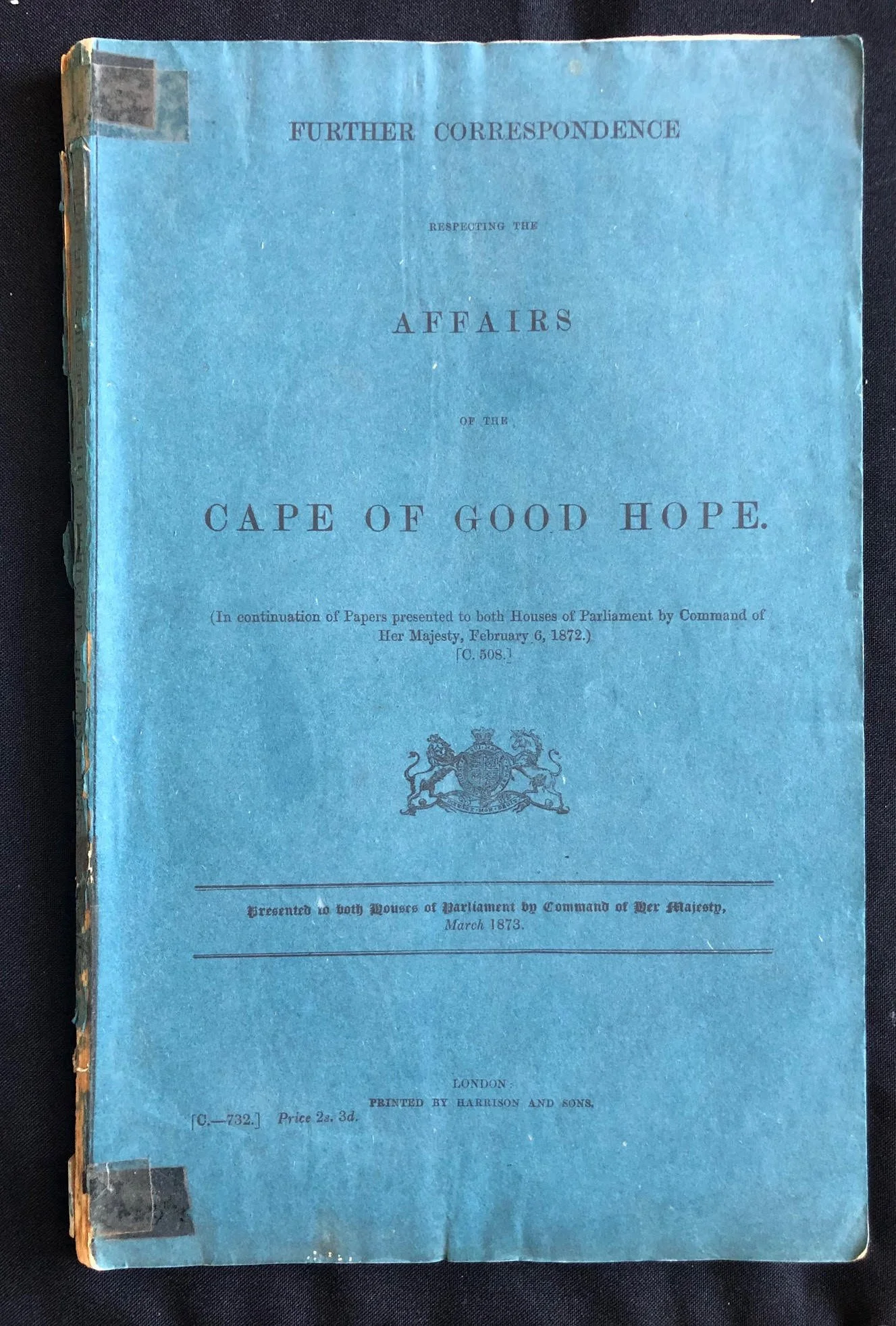 Affairs of the Cape of Good Hope 1873