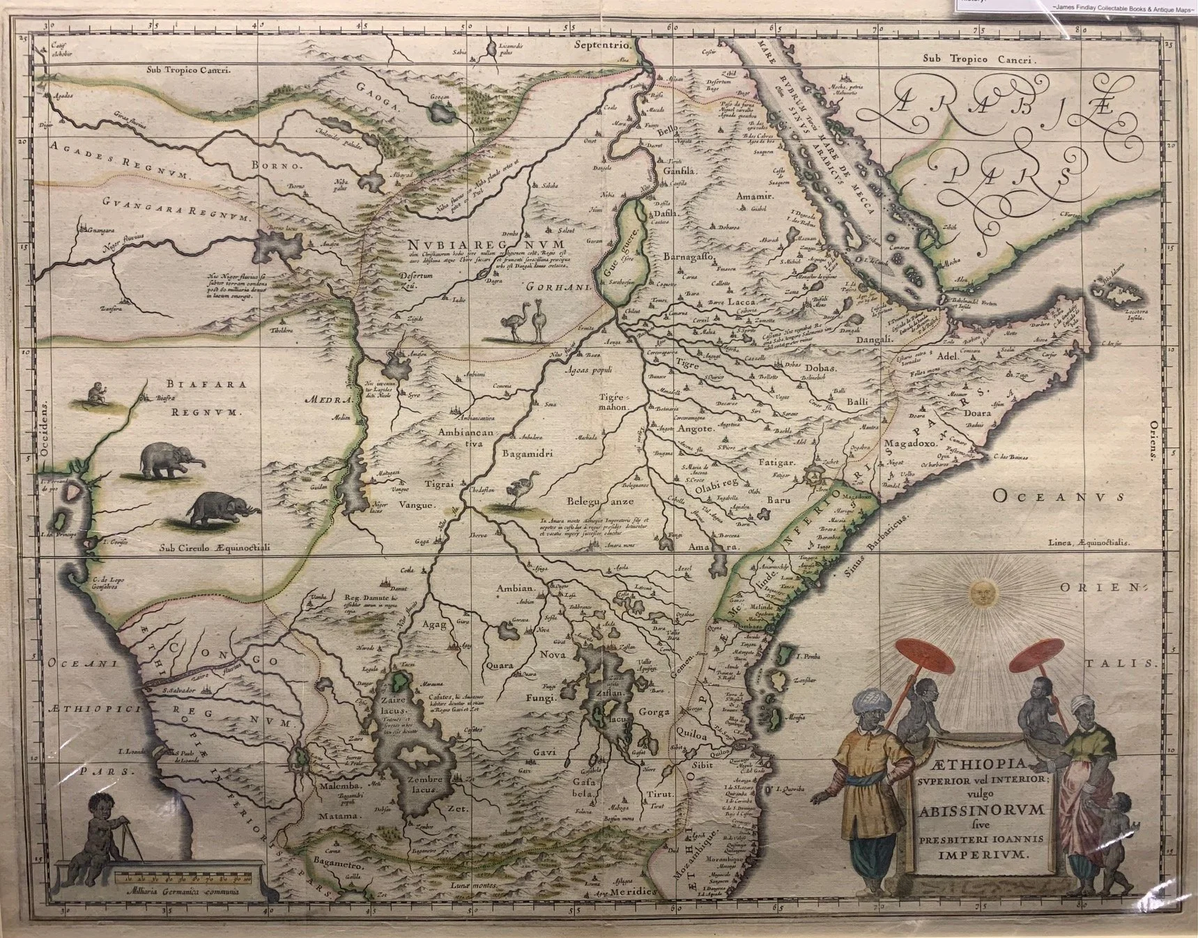 Map of Ethiopia & Abyssinia c.1640