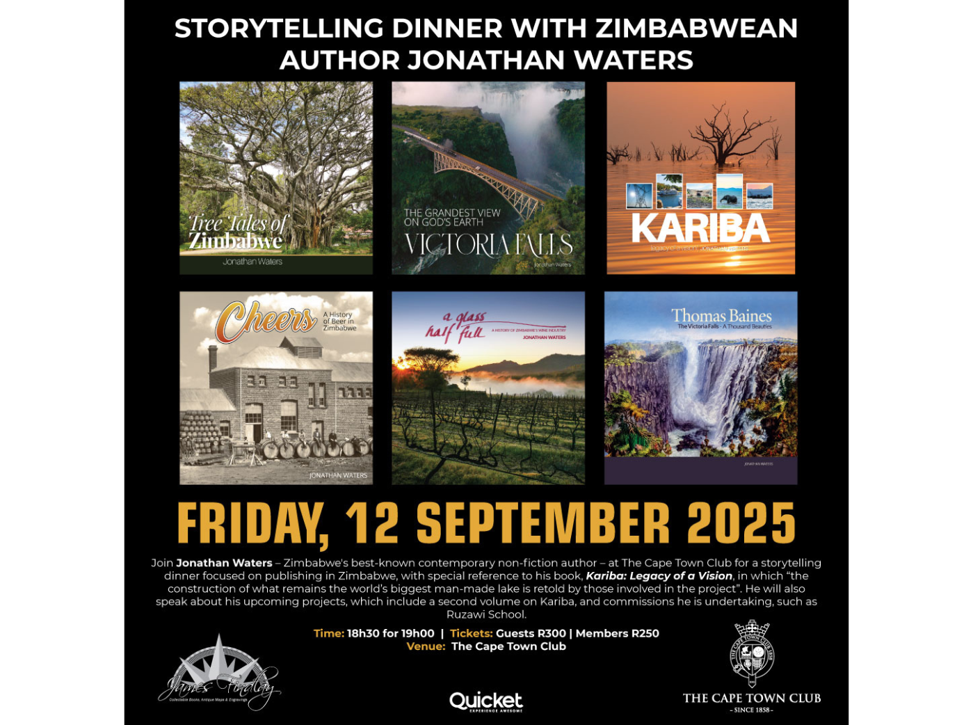 Storytelling Dinner with Zimbabwean Author Jonathan Waters