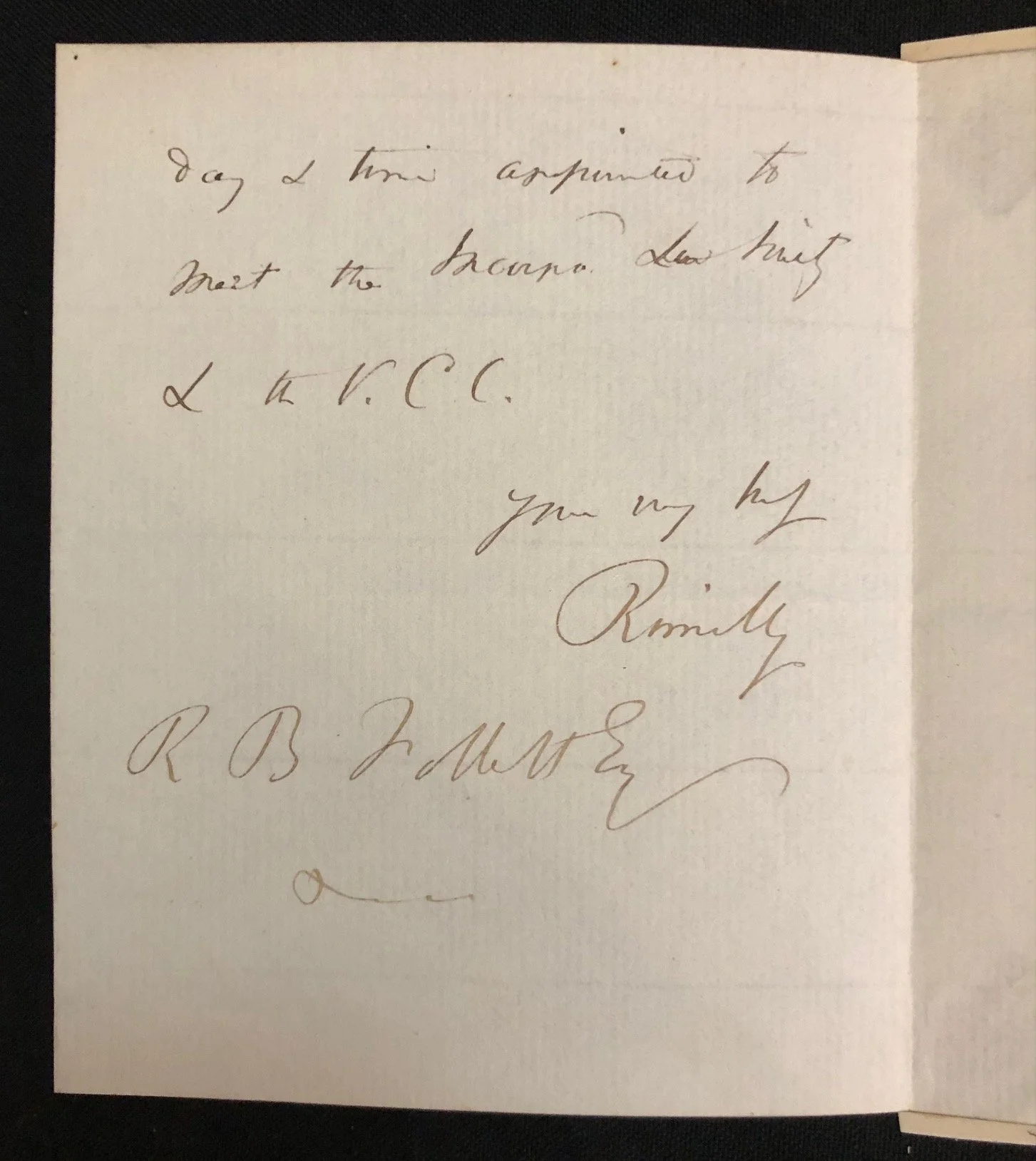 Manuscript Letter by Lord Romilly