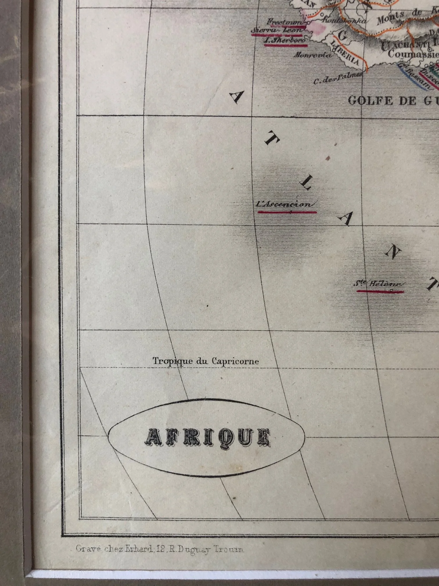 French Map of Africa published by Librairie de L. Hachette (1860s)