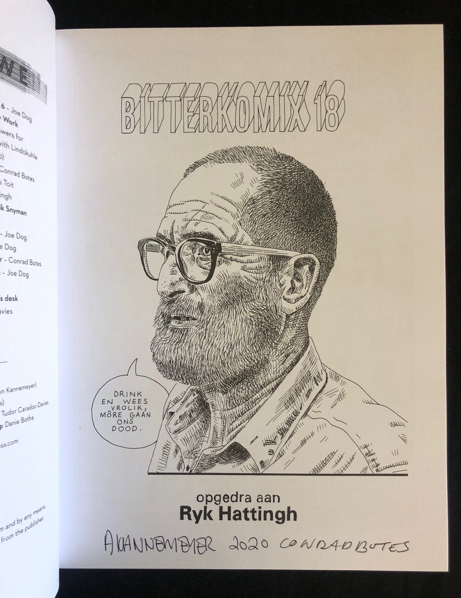 Bitterkomix #18 Signed by Anton Kannemeyer and Conrad Botes (2020)