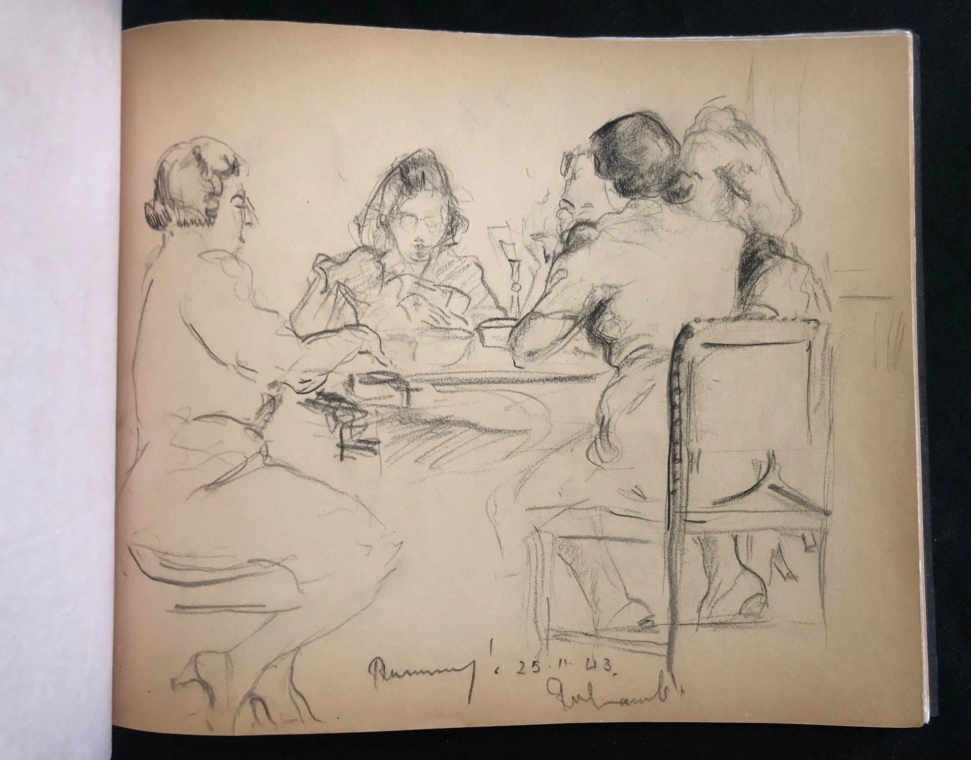 Sketchbook by the South African Impressionist artist Peter Percival William Lamb (1943)