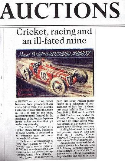James Findlay appearing in Business Day 3 March  2006
