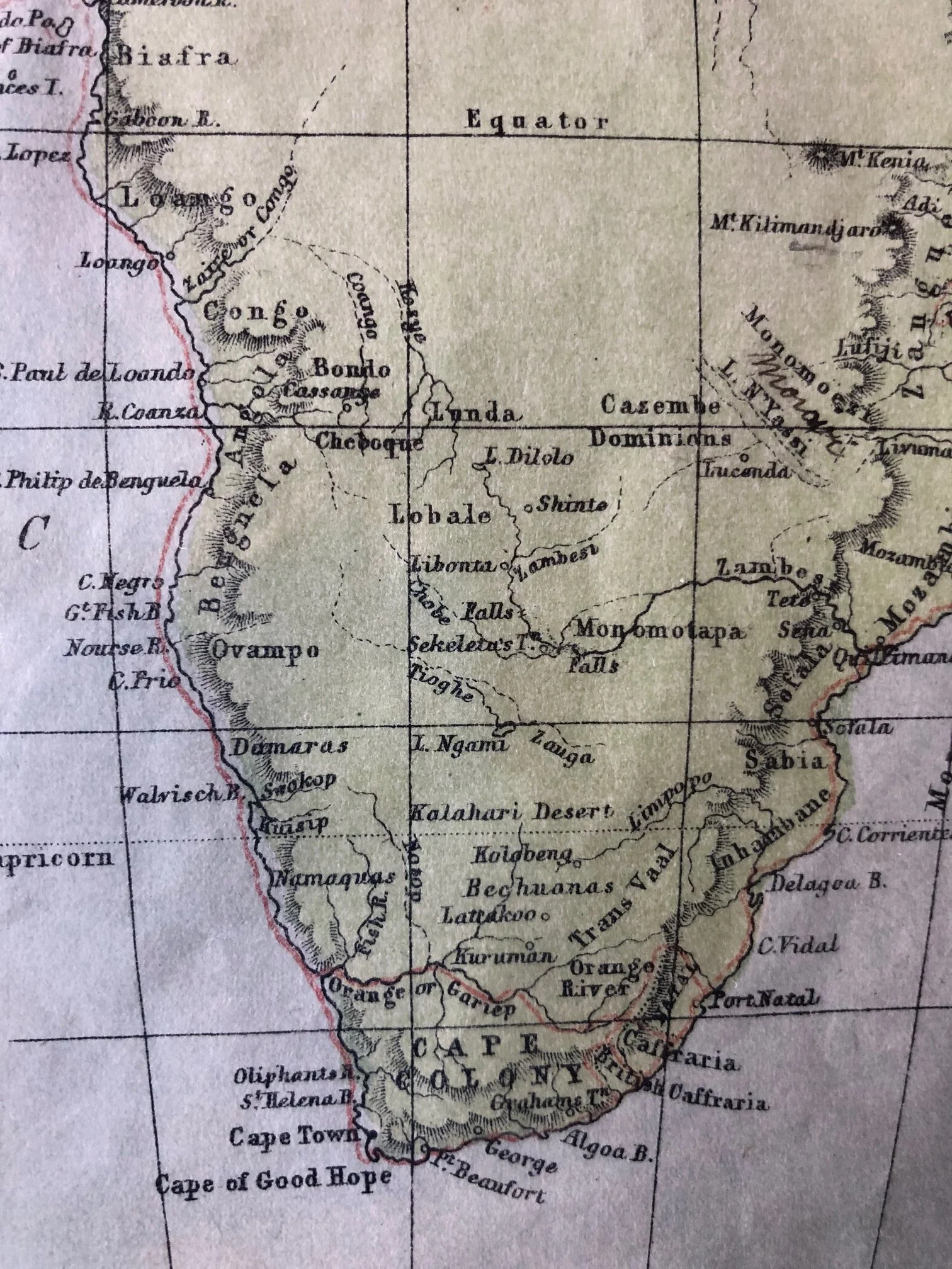 Map of Africa published by George Philip & Son (c.1890)