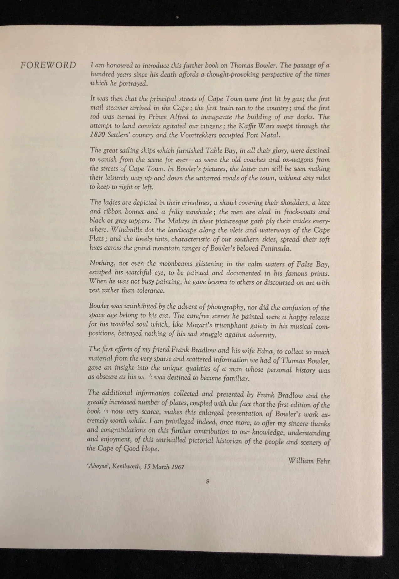 Thomas Bowler: His Life and Work by Frank R. Bradlow, Deluxe edition (1967)