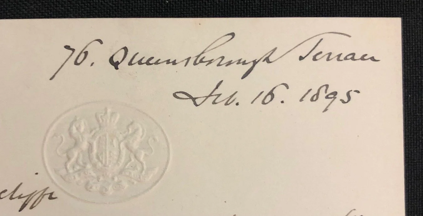 Letter from High Court Judge, Ford North - "Oxford & Cambridge Club" Election (1895)